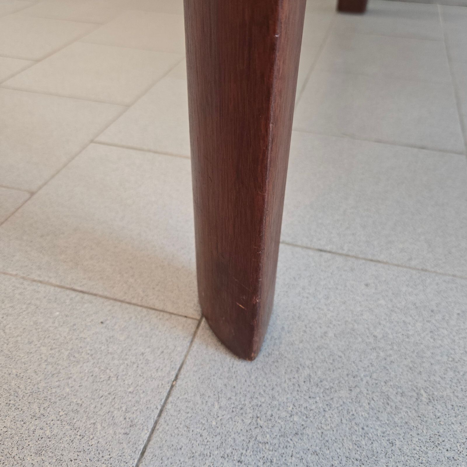 Furniture Vintage 1960 Scandinavian Teak Rosewood & Shale Stone Coffee Table 60s photo