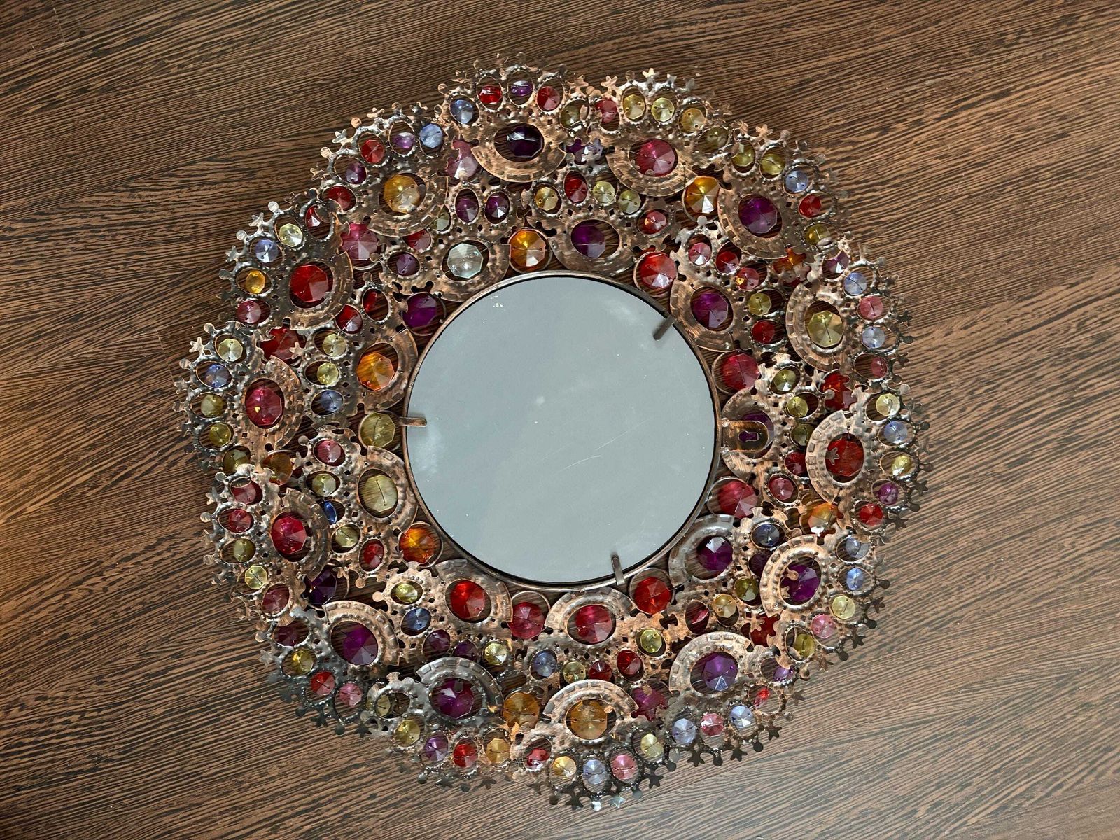 Wall Mirrors   Glass, Copper, Metal   Mirrors Made Of Aged Copper Alloy And Metal photo for sale