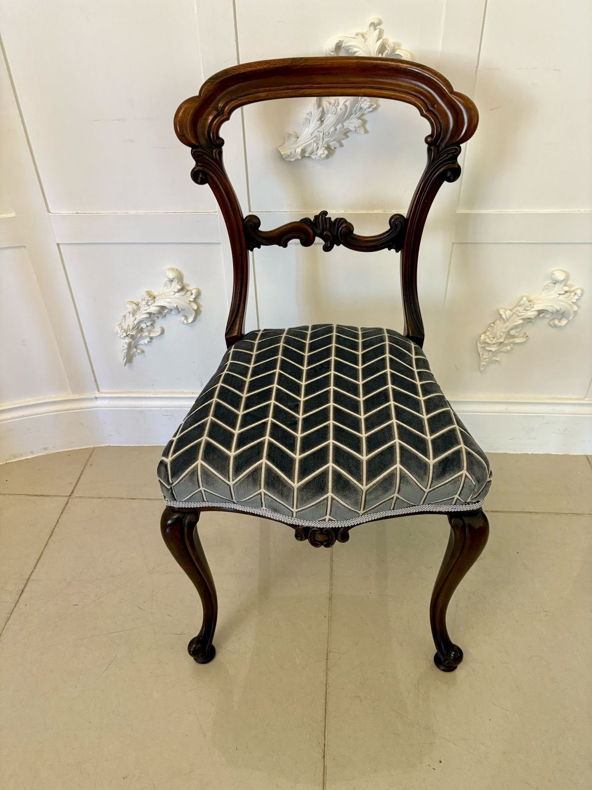 Pair Of Antique 19th Century Quality Carved Rosewood Side Chairs photo 1295.0