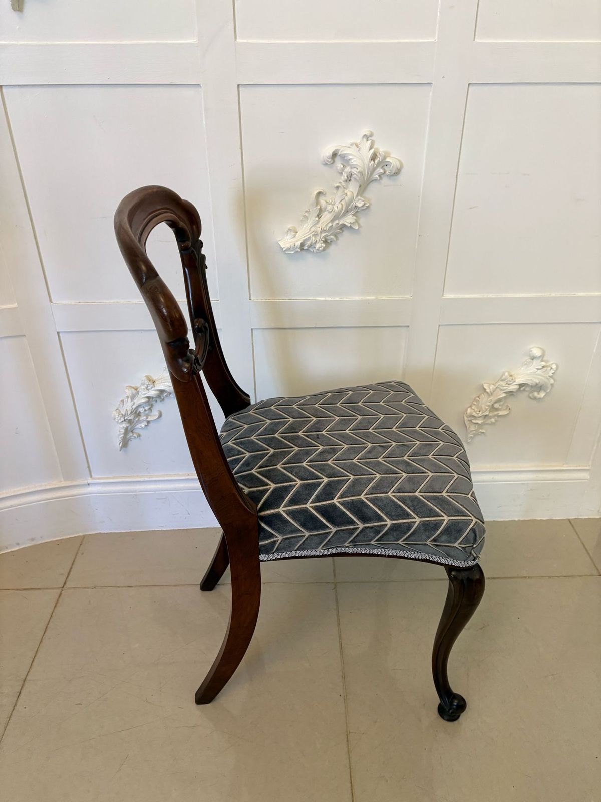Pair Of Antique 19th Century Quality Carved Rosewood Side Chairs photo buy