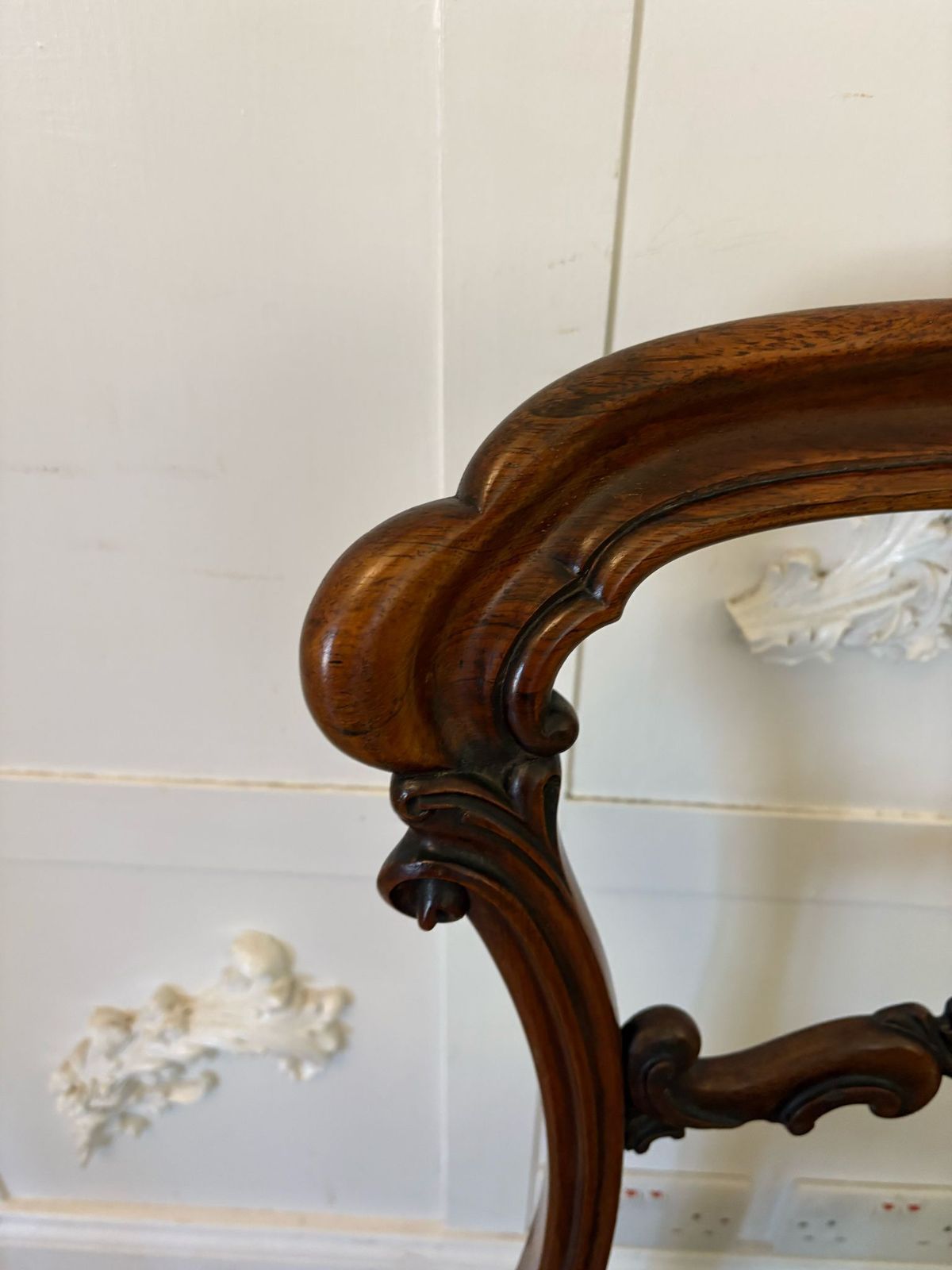 photo for sale Pair Of Antique 19th Century Quality Carved Rosewood Side Chairs