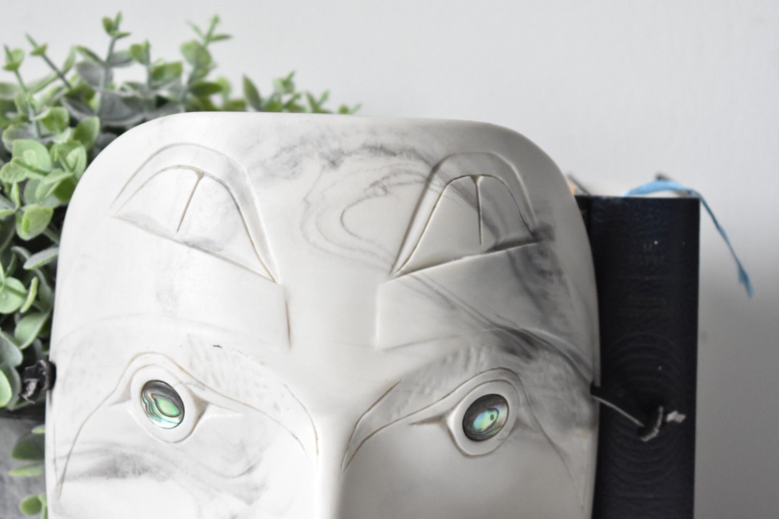 photo for sale Pearlite Marblecraft Native Tribal Mask Wall Hanging Abalone Eyes Made In Canada