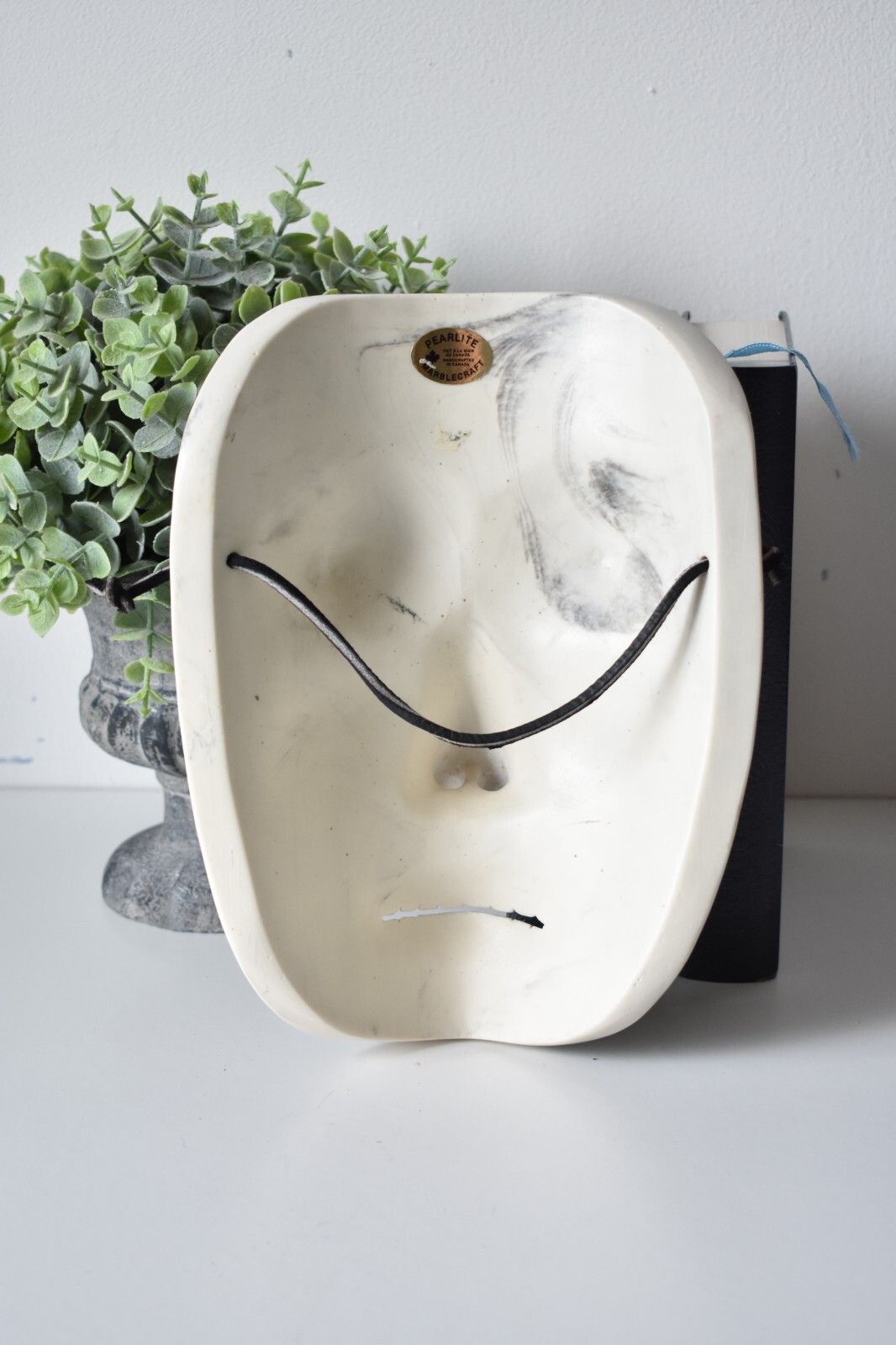 photo buy Pearlite Marblecraft Native Tribal Mask Wall Hanging Abalone Eyes Made In Canada