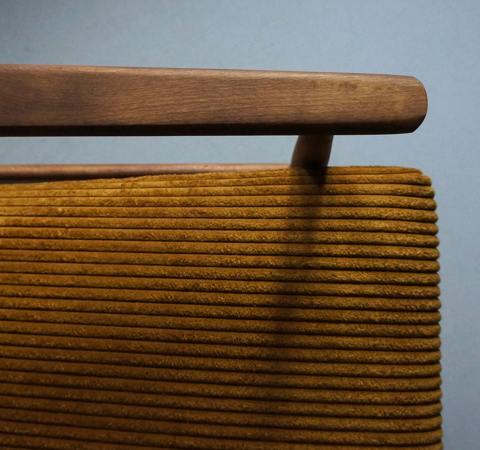 The Pair Of Vintage Armchair From Mid Century, Dark Mustard, Restored photo 899.0
