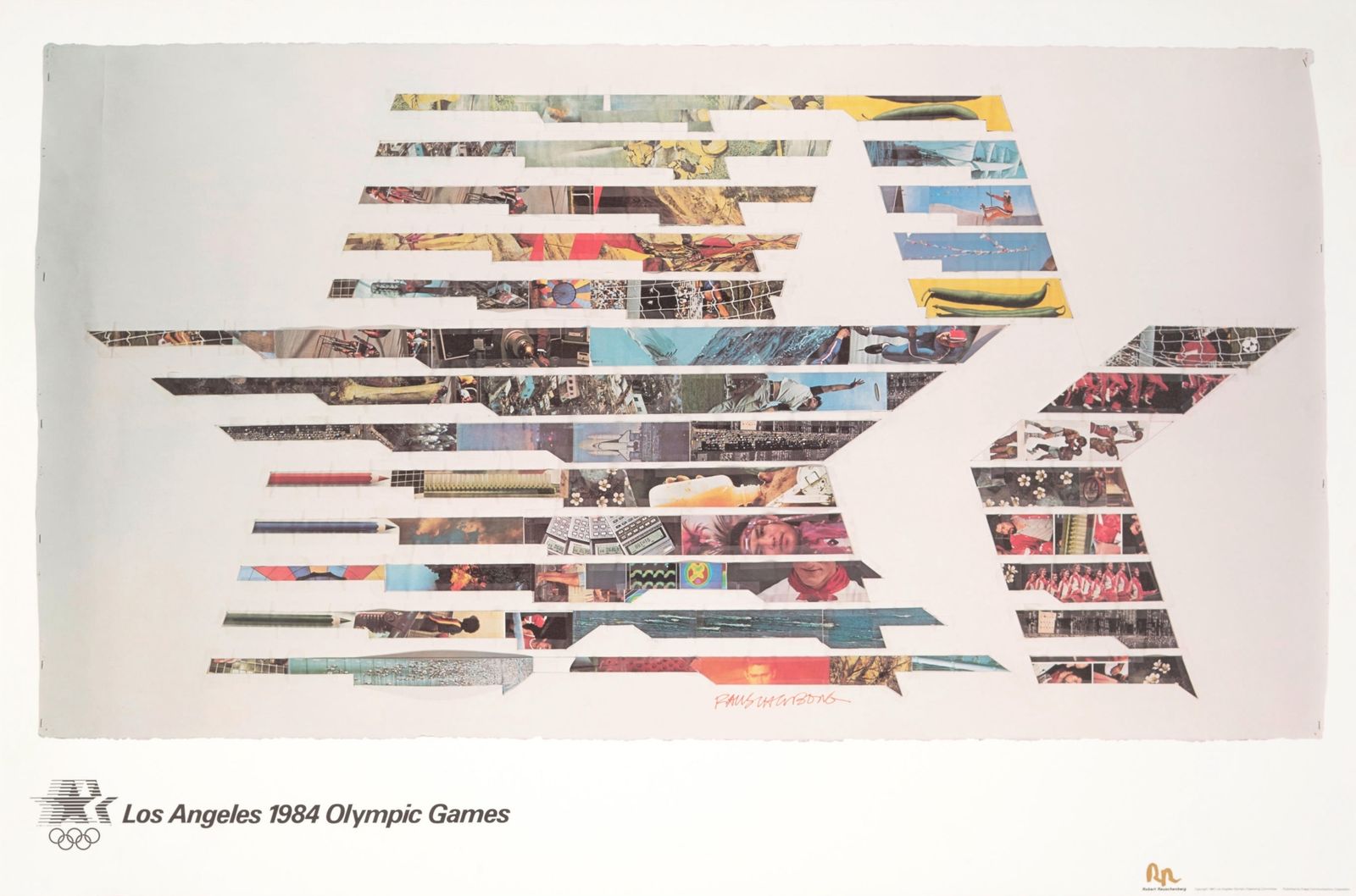 Robert Rauschenberg Hand Signed 1984 Los Angeles Olympic Games Poster
