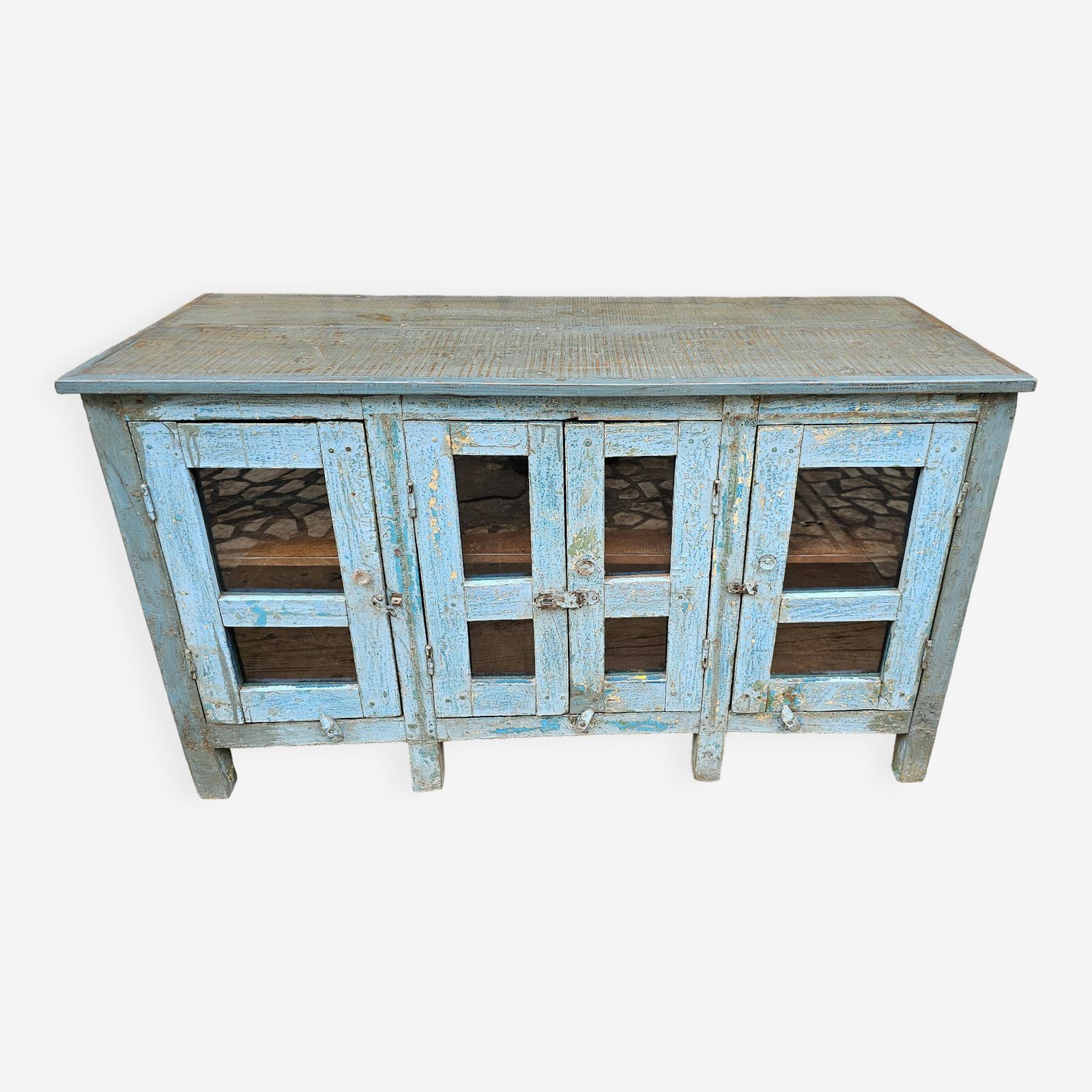 Old Burmese Teak Glazed Sideboard