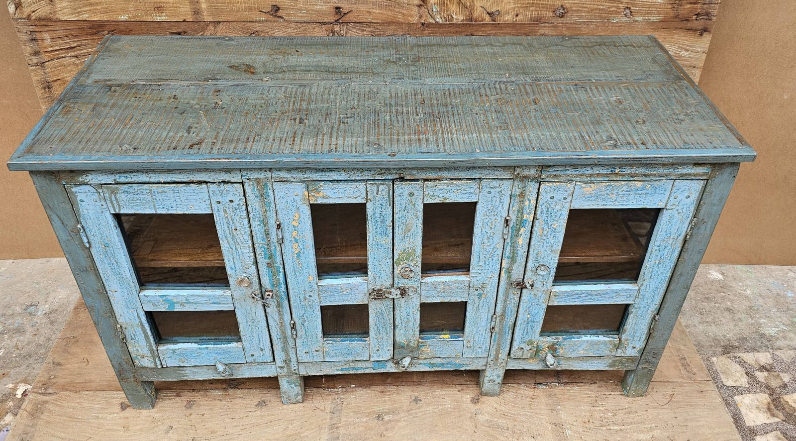 Old Burmese Teak Glazed Sideboard photo for sale