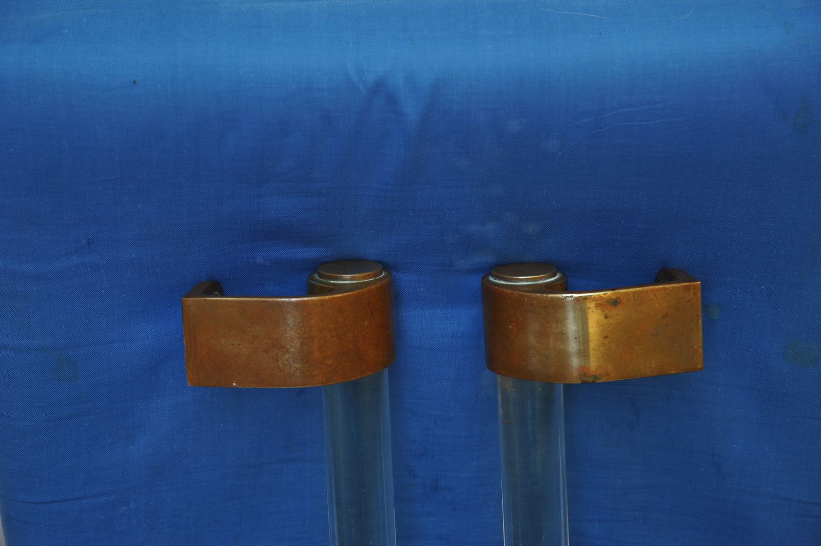 A Pair Of Huge French Art Deco Bronze And Crystal Ballroom Door Pull Handles photo vinterior