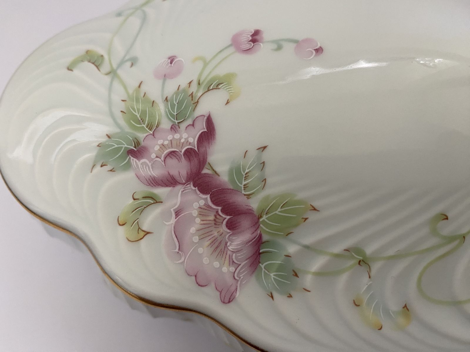 Limoges France, Porcelaine, Pair Of (Matching Vase And Trinket Dish) Florance Limoges, 1950’s photo Home Decor