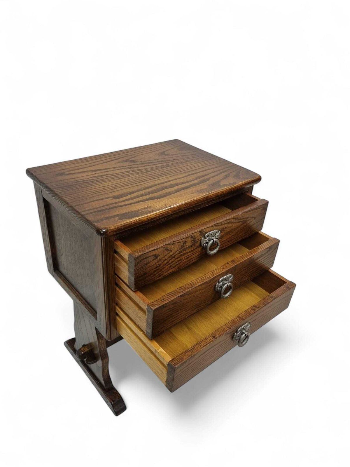 Vintage Oak Bedside Cabinet / Webber Furniture / C1970 photo Furniture