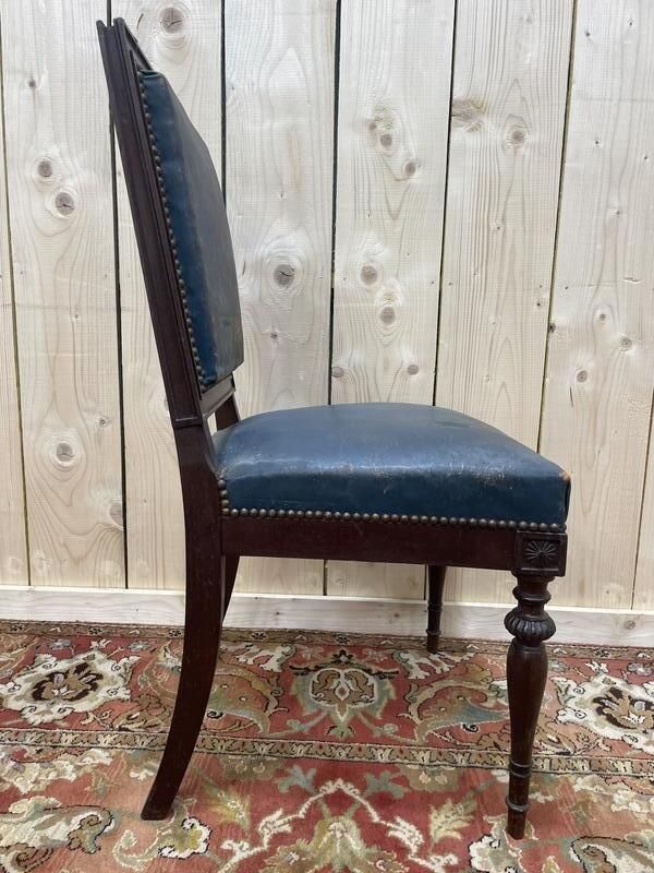Suite De 16 Chaises Napoléon III En Acajou Massif photo buy