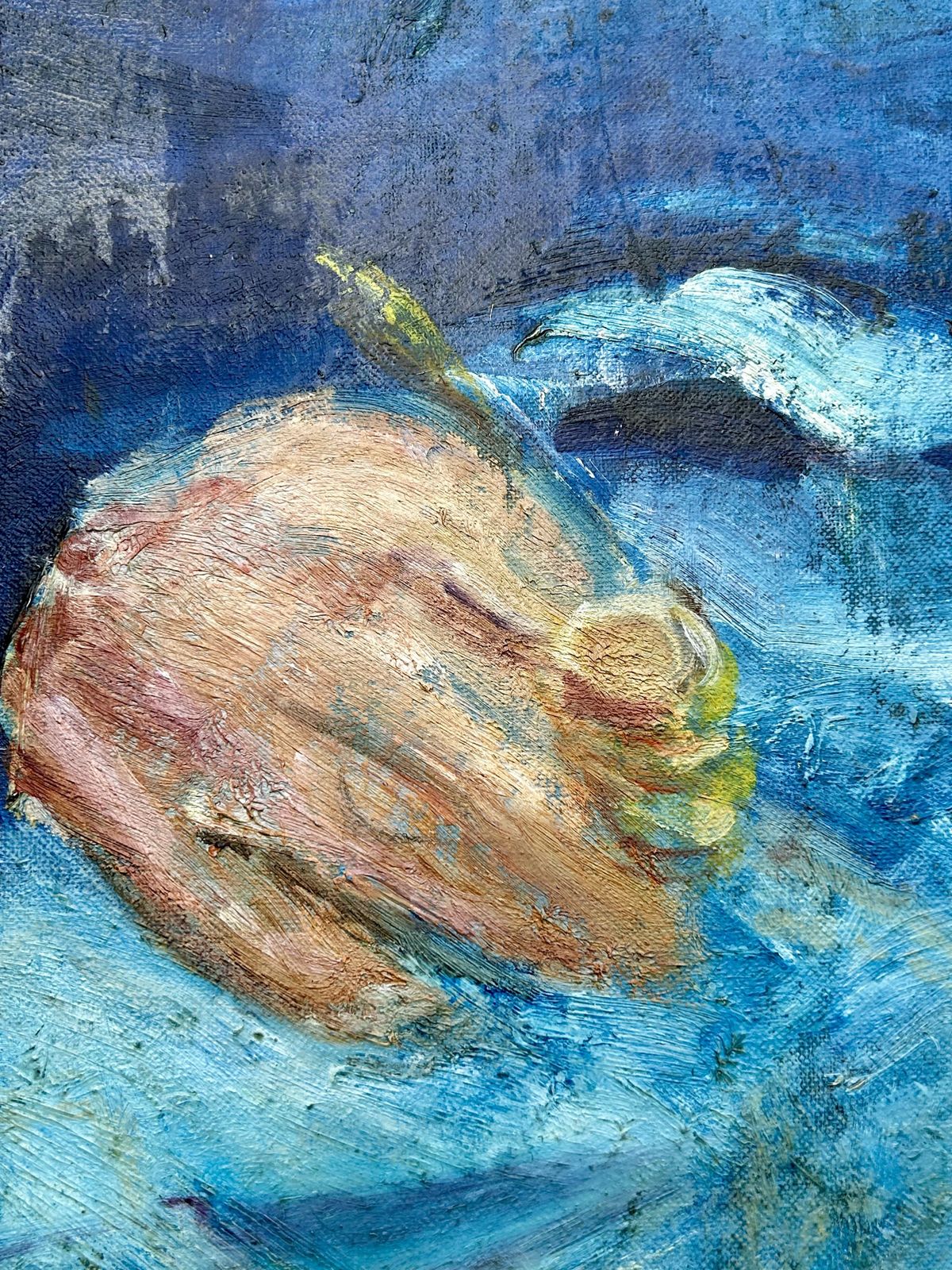 Mid Century Oil On Board Of Captain, Signed Rubin photo buy