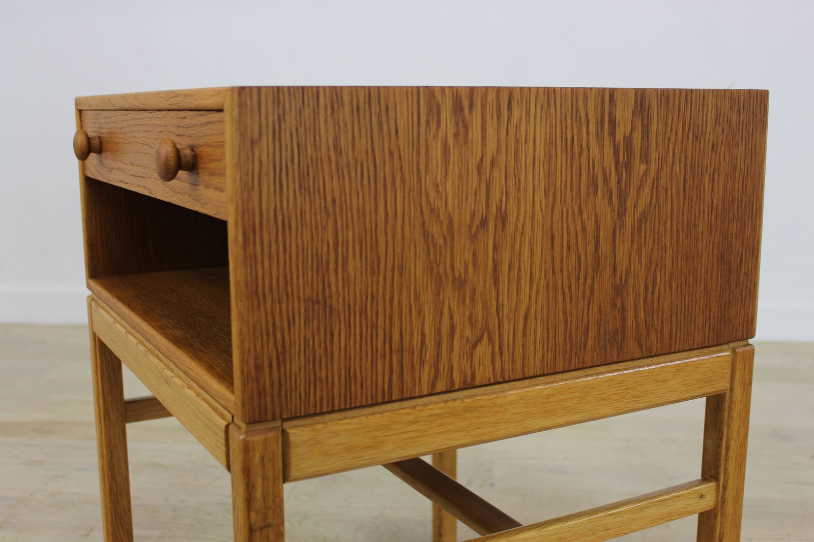 1960’s Light Oak Bedside Table Model Casino By Tingstroms photo Furniture