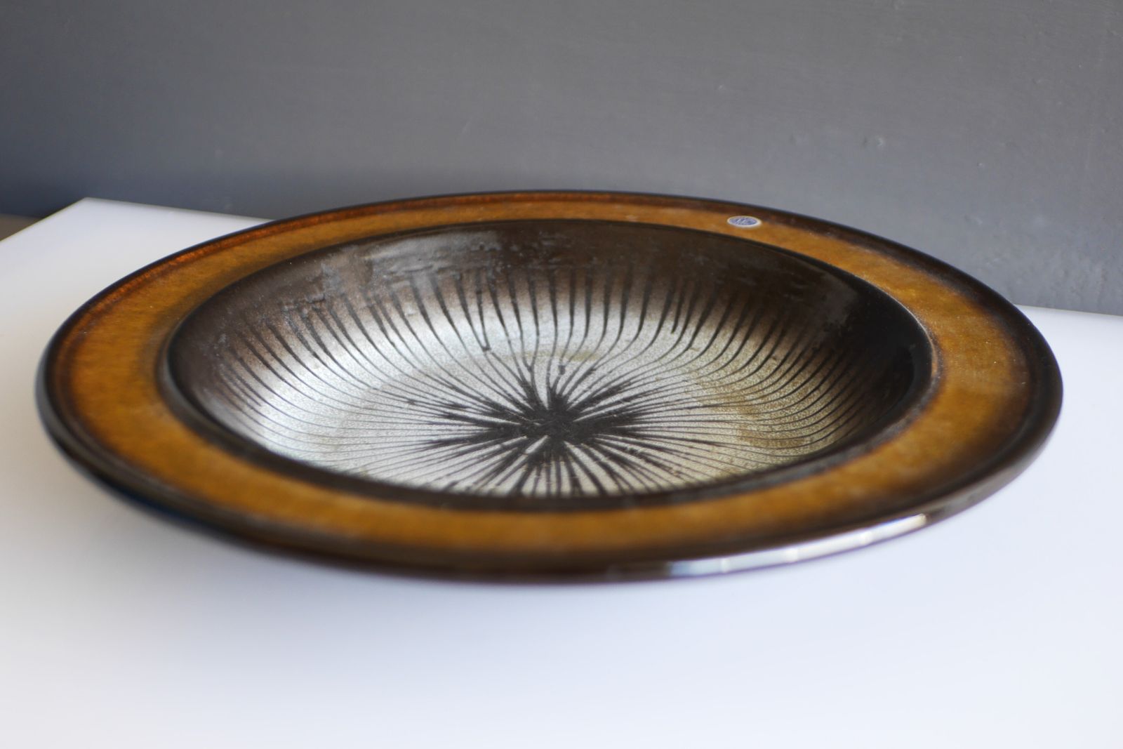 Large Mid Century Modern Pottery Bowl Made By Mari Simmulson For Upsala Ekeby, Art Ceramic Known As "Cleo" From 1970s photo buy