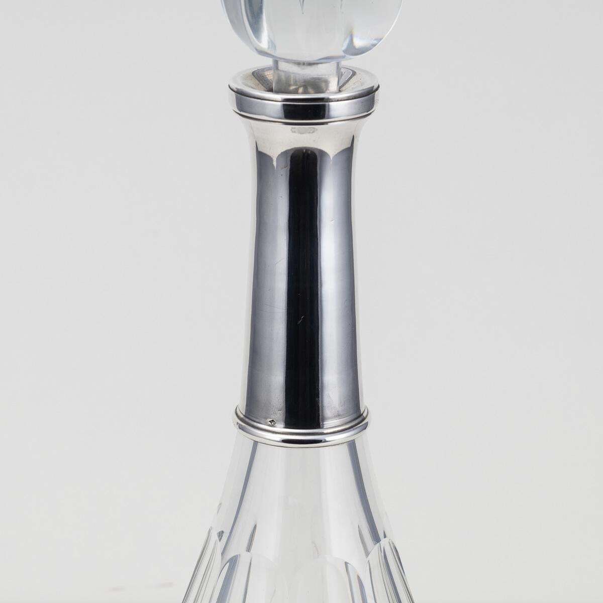 Stunning 20thc French Art Deco Solid Silver & Baccarat Crystal Decanter C.1920 photo buy