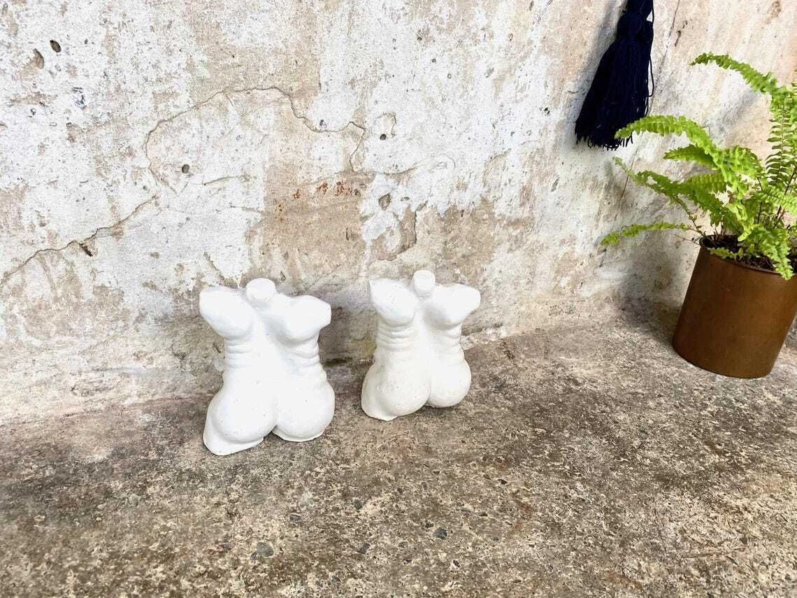 Pair Of Vintage Artist's Sculpture Still Life Study Figurine Bust photo buy