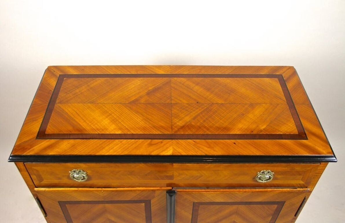 18th Century Halfcabinet/ Trumeau Commode, Cherrywood, Austria Circa 1780 photo buy