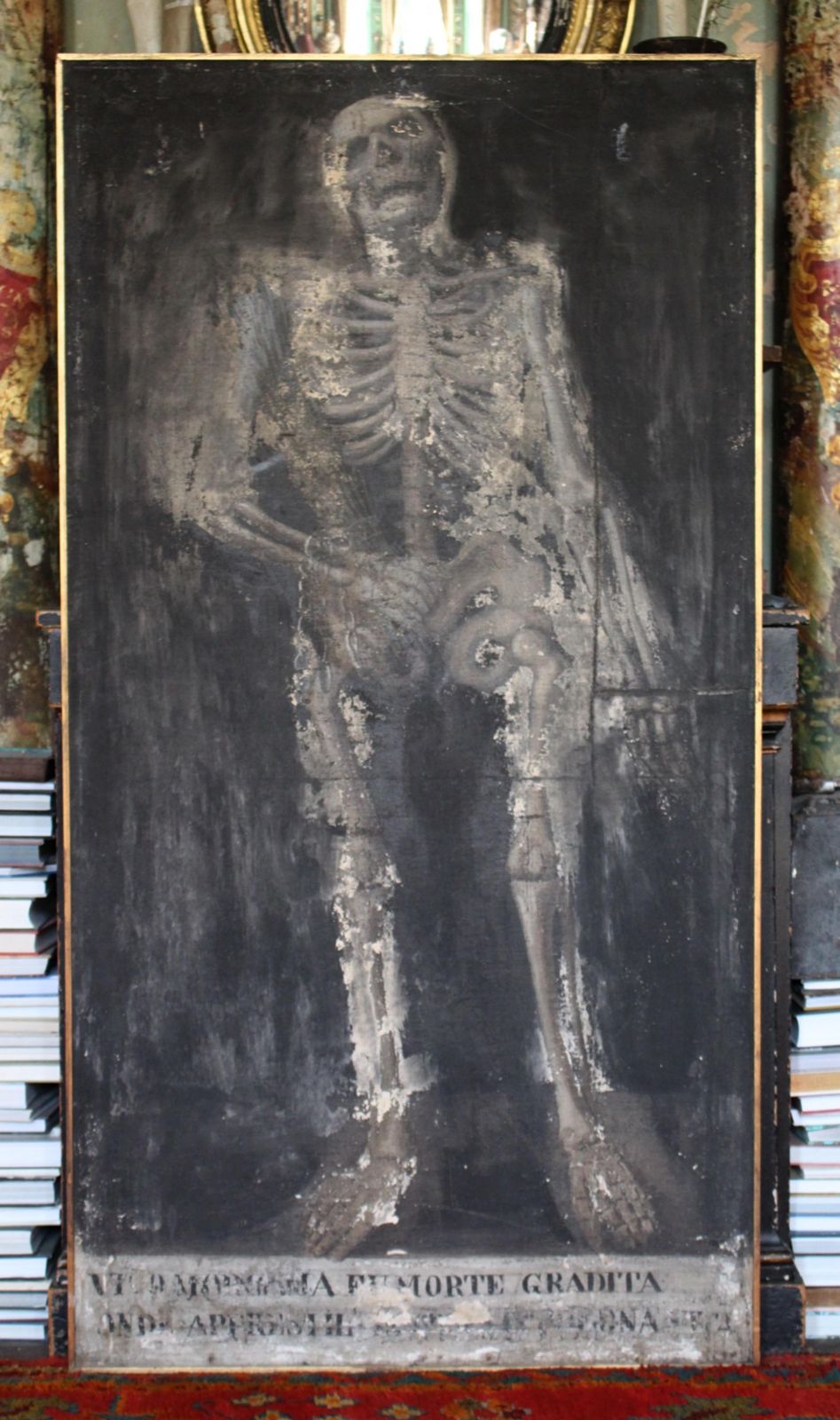 2953.0 Early 19th Century Italian School Memento Mori Oil On Canvas Welcome Death photo