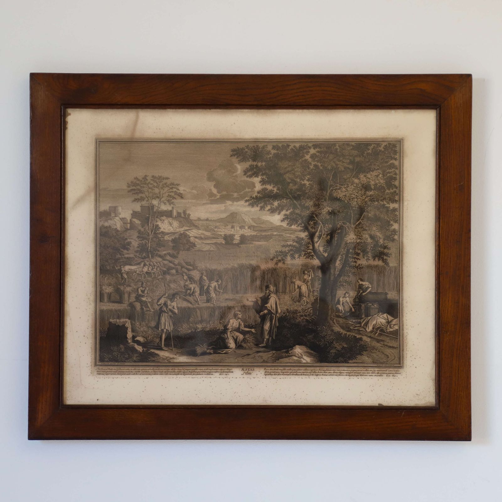 Engraving Of Poussin’s The Summer (Ruth & Boaz): A Timeless 17th Century Treasure photo furniture