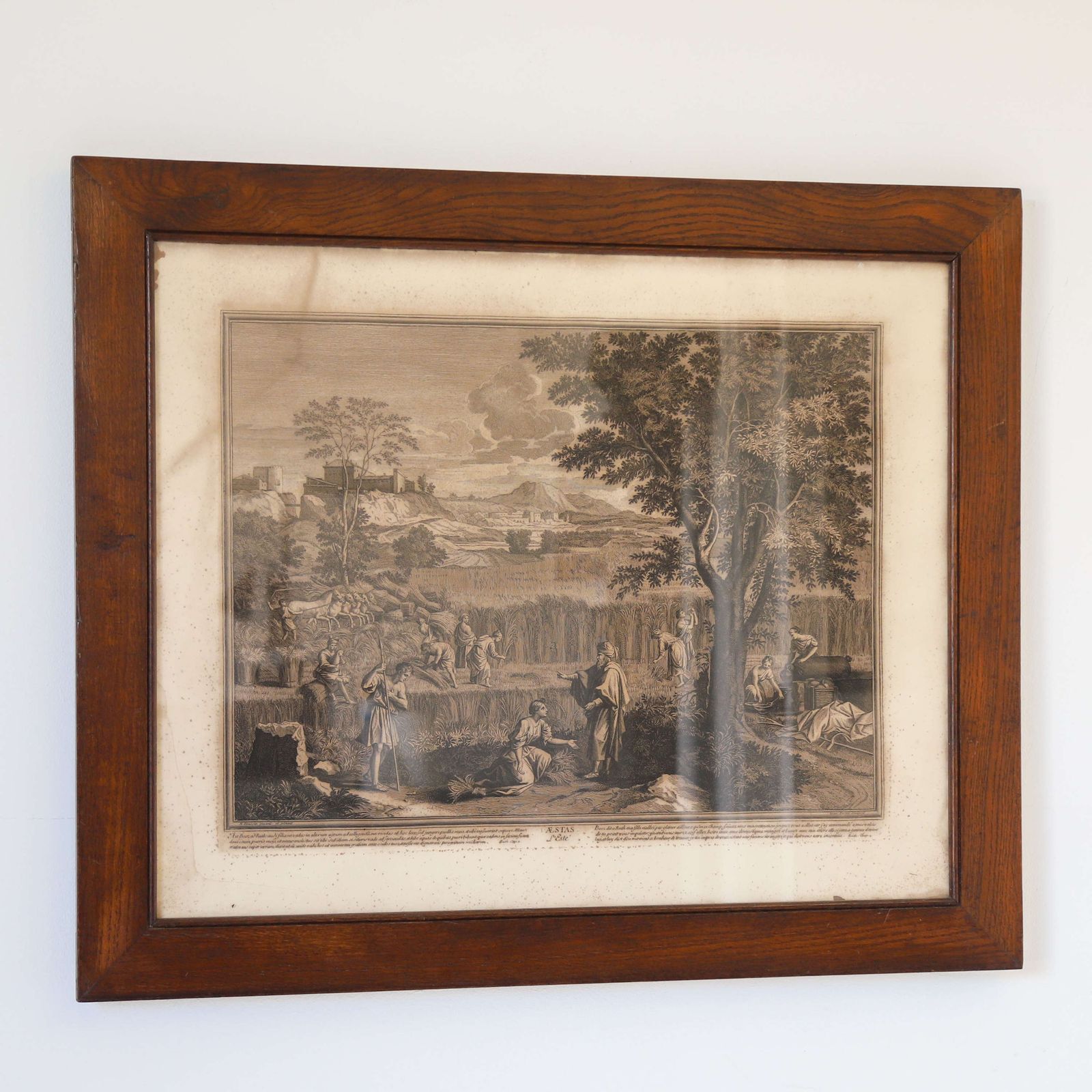 Engraving Of Poussin’s The Summer (Ruth & Boaz): A Timeless 17th Century Treasure photo for sale