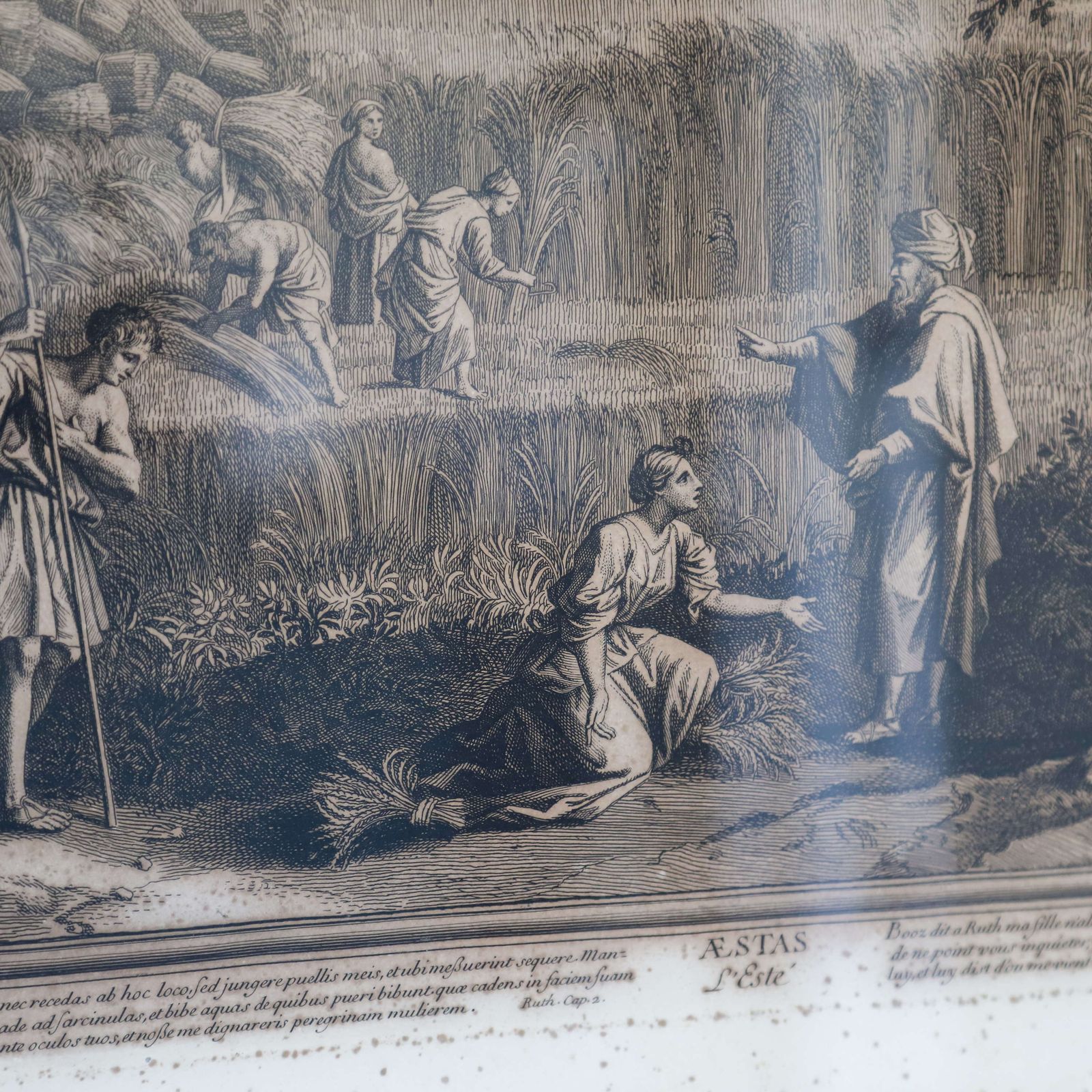 Engraving Of Poussin’s The Summer (Ruth & Boaz): A Timeless 17th Century Treasure photo Art