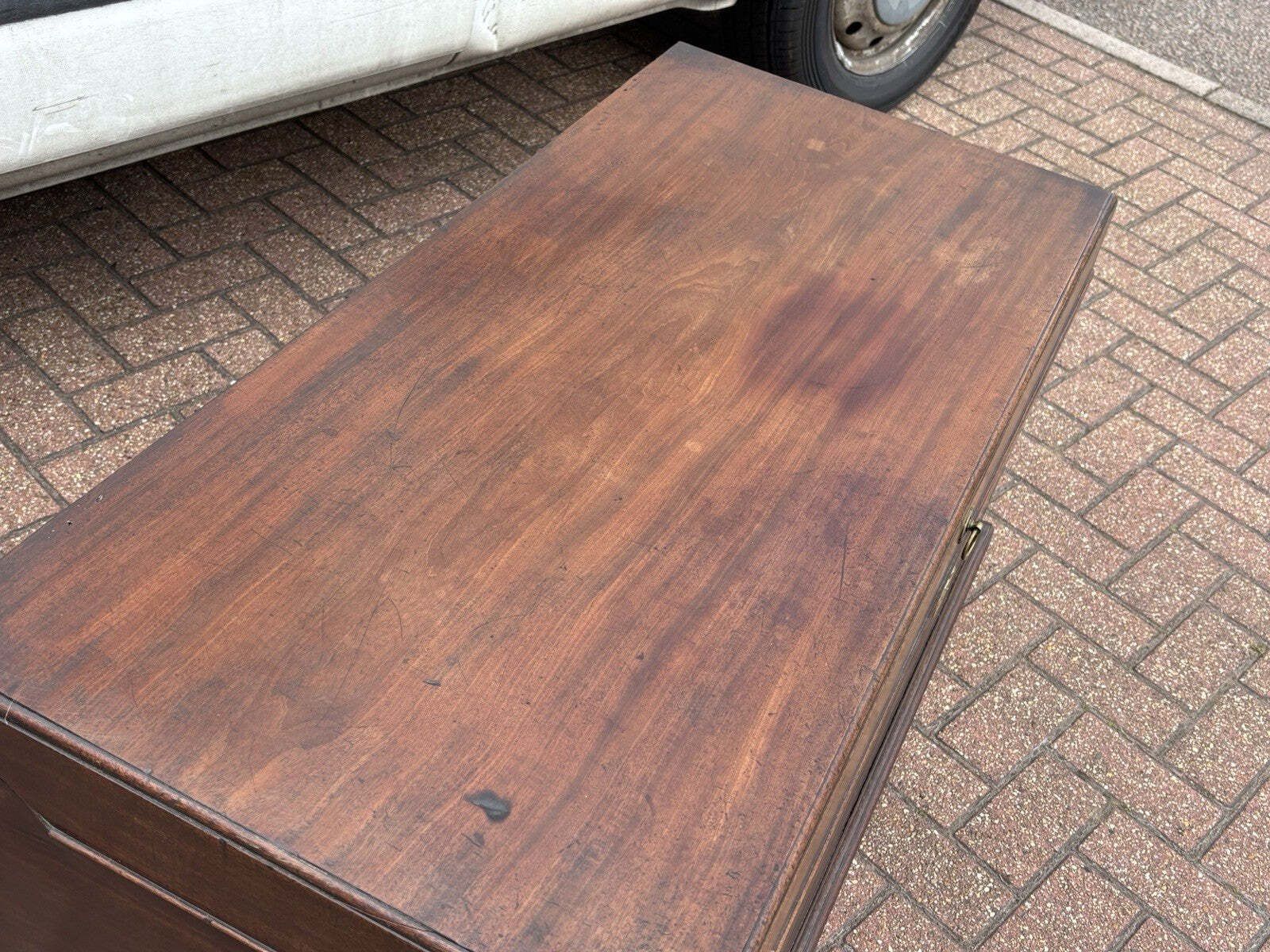Georgian Mahogany Blanket Chest, Brass Handles, Very Good Quality. photo Furniture