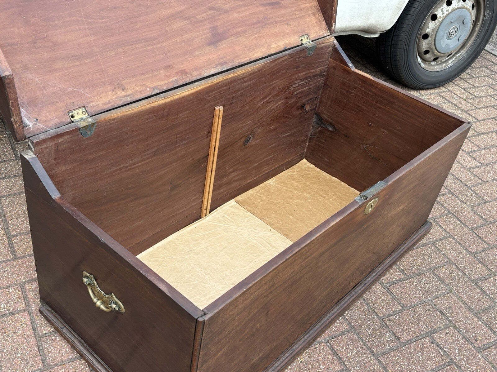 Georgian Mahogany Blanket Chest, Brass Handles, Very Good Quality. photo buy