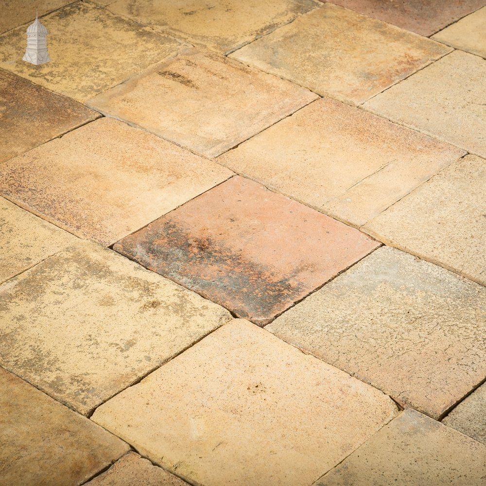 Buff Floor Tile, Reclaimed 12" X 12", Batch Of 176   16 Square Metres photo vintage