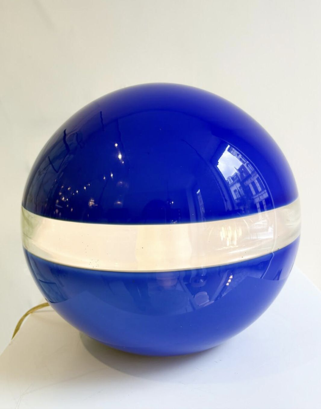 Mid Century Blue Table Lamp By Carlo Nason For Mazzega, 1960s photo Lighting