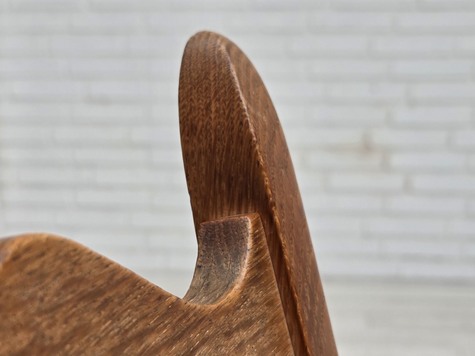 1970s, Set Of 6 Danish Dining Chairs, Original Condition, Oak Wood, Furniture Wool. photo vinterior
