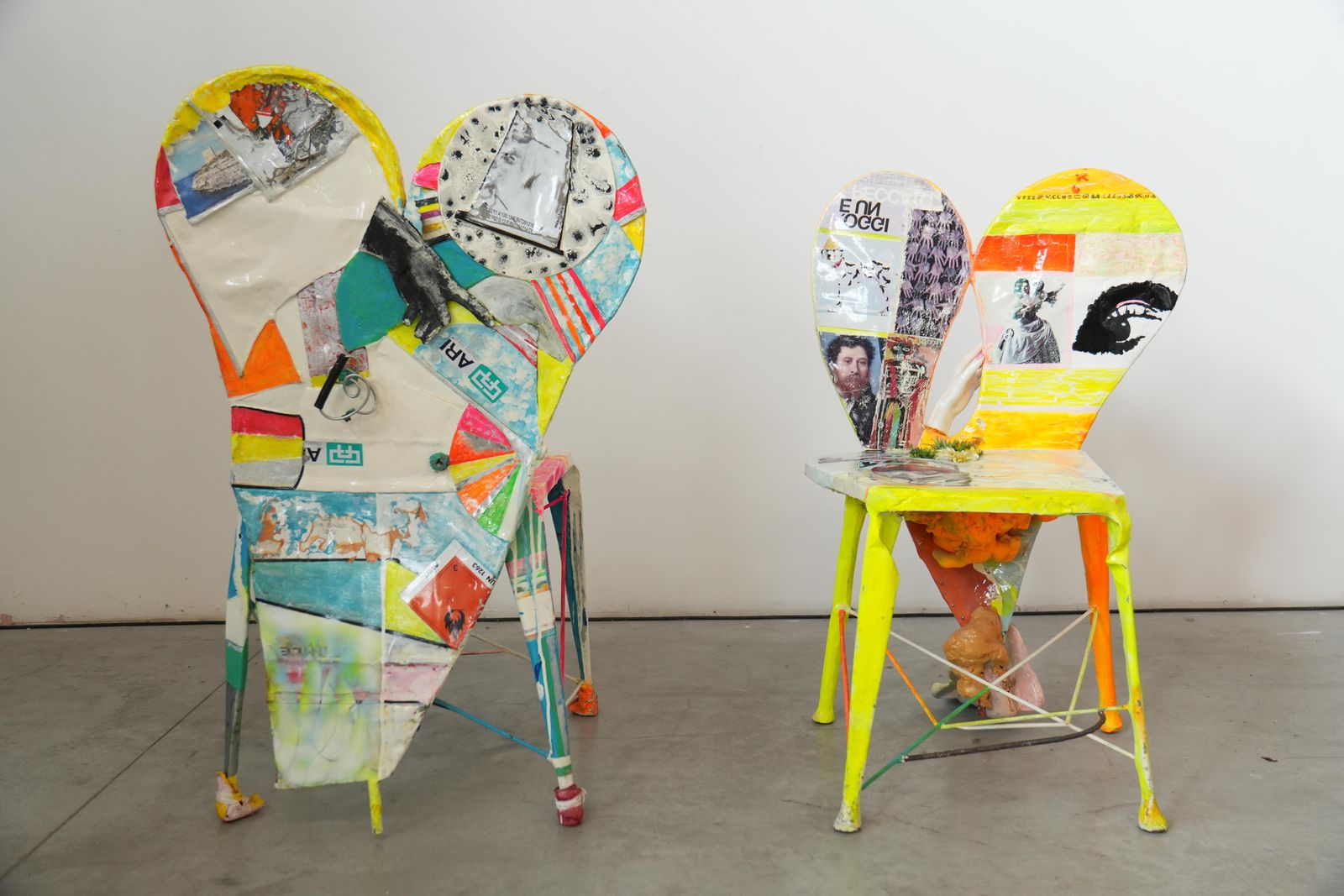 photo buy Set Of 6 Signed Pop Art Chairs By Guido Coletti (1995, Signed In 2013)