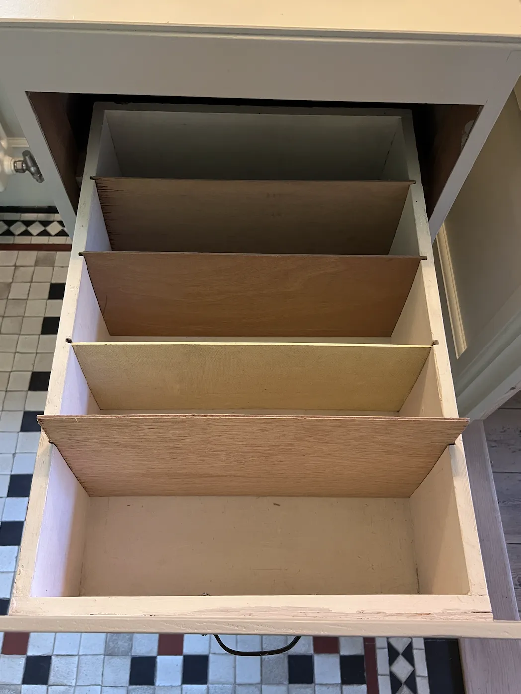 Filing Cabinet, Panelled Detail Sides, Painted In Farrow & Ball Stone photo vintage