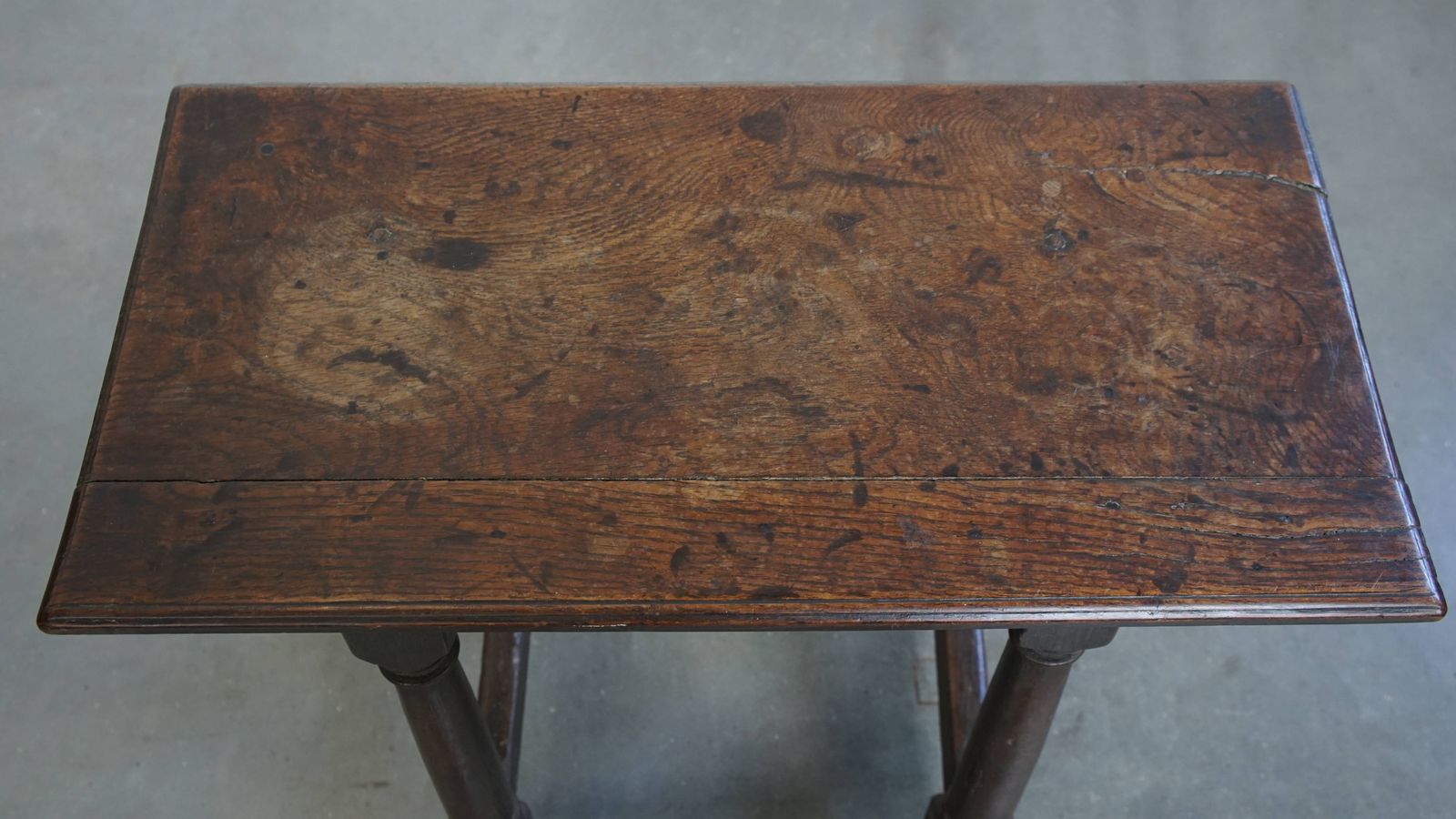 Charming, Large Antique English Side Table/Stool With A Beautiful Patina photo vinterior