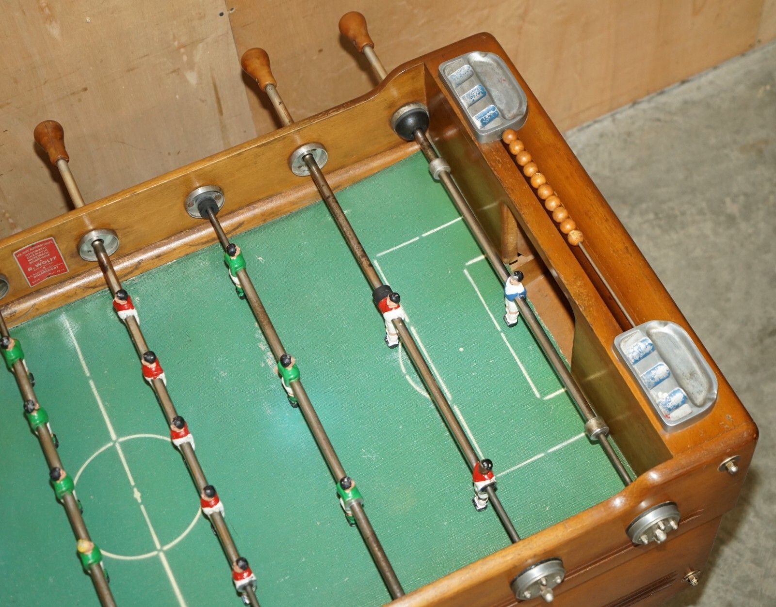 Antique French Cir 1920's R Wolff Les Jeux Automatiques Football Foosball Table photo 5950.0