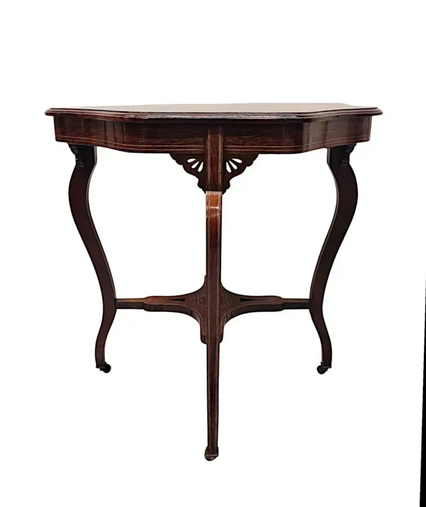A Stunning Edwardian Inlaid Occasional Or Lamp Table photo for sale
