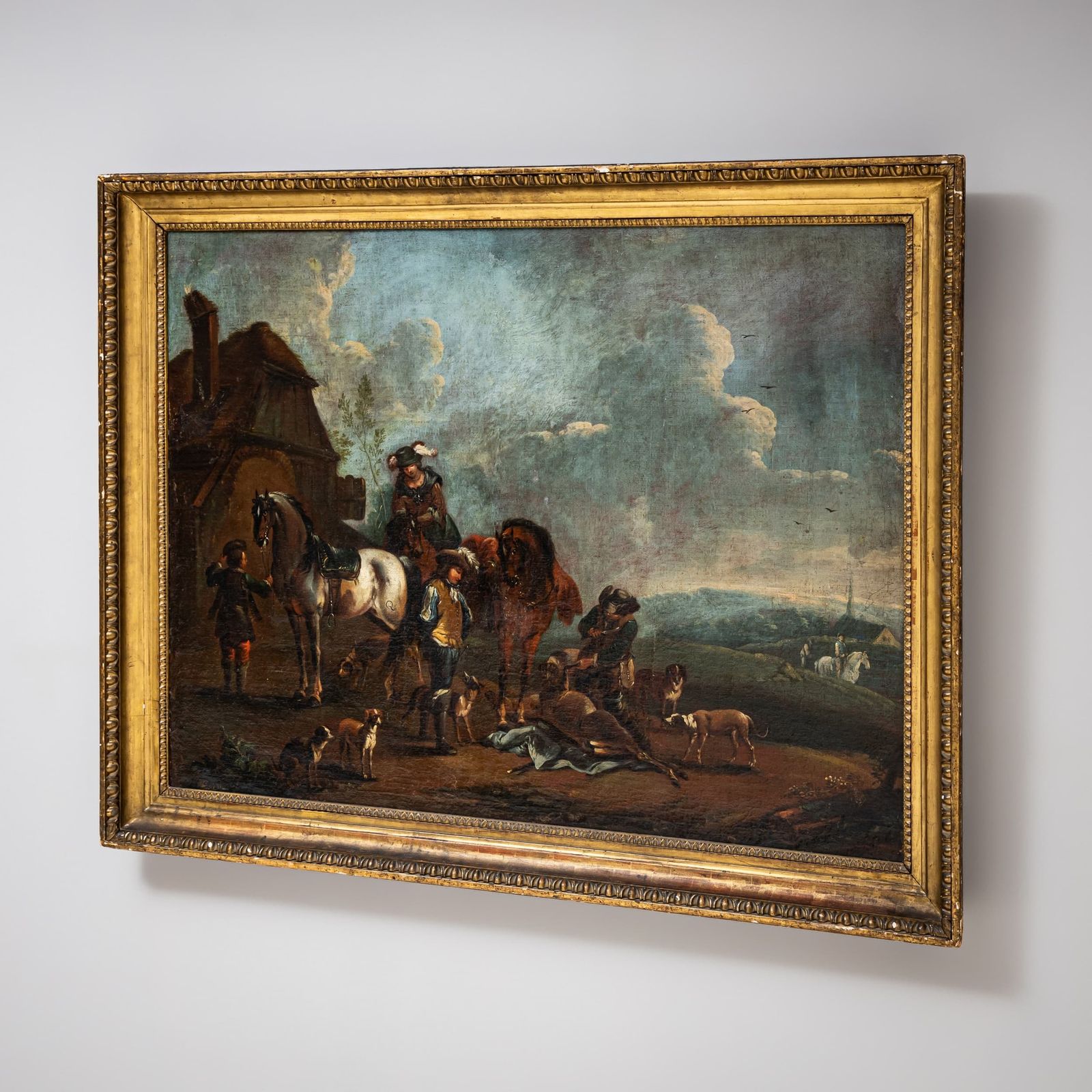 August Querfurt (Attributed, 1696–1761), Hunting Party, First Half Of The 18th Century photo vintage
