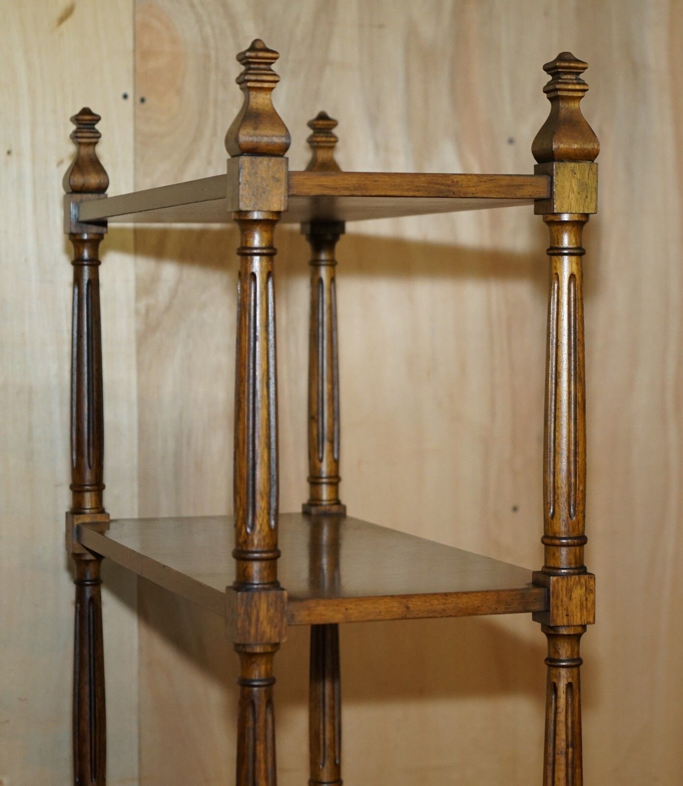 1950.0 Vintage Regency Style Flamed Mahogany Nicely Carved Bookshelf 198cm Tall photo