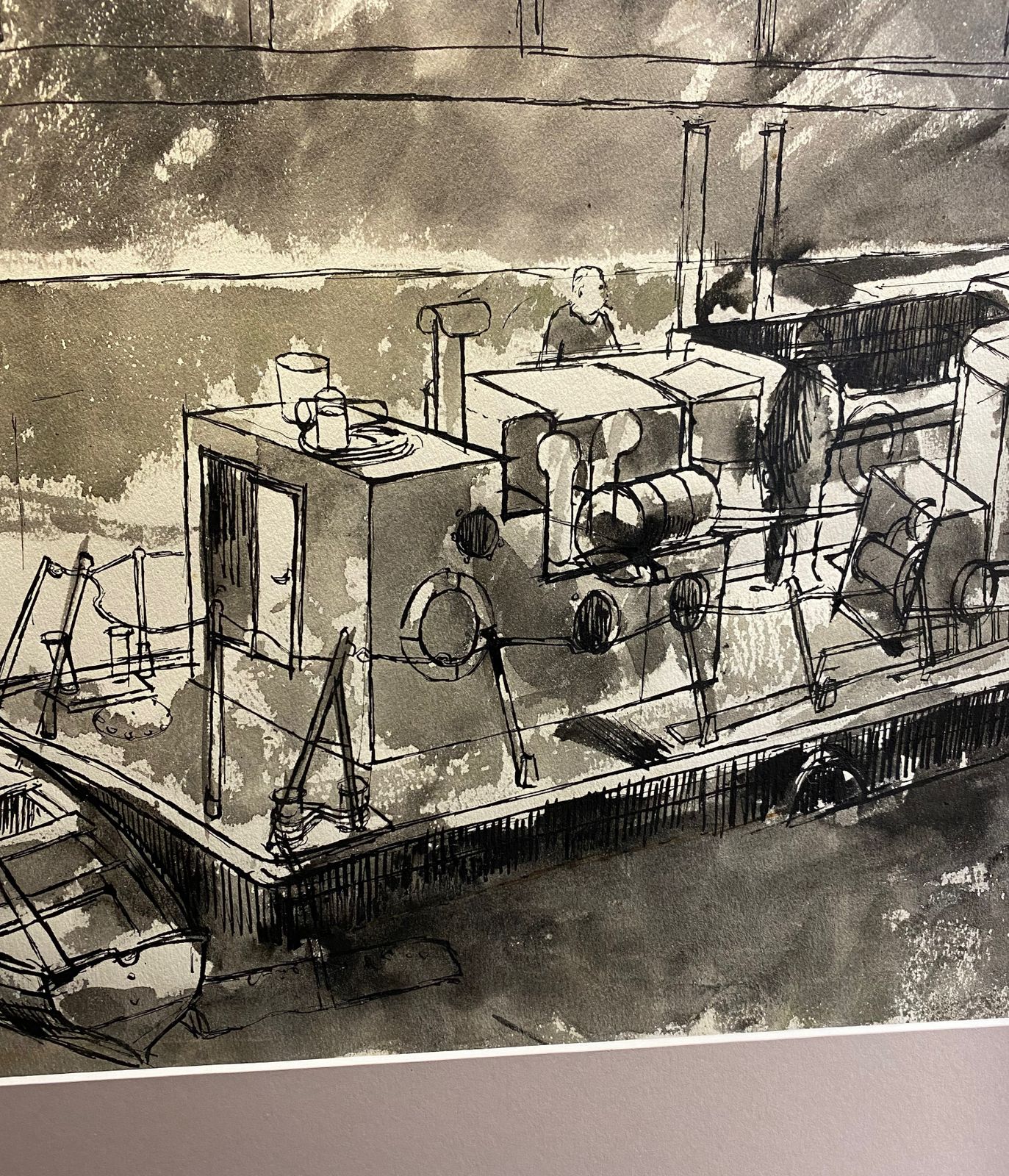Michael Fussell Pen And Ink Wash 1969 photo for sale