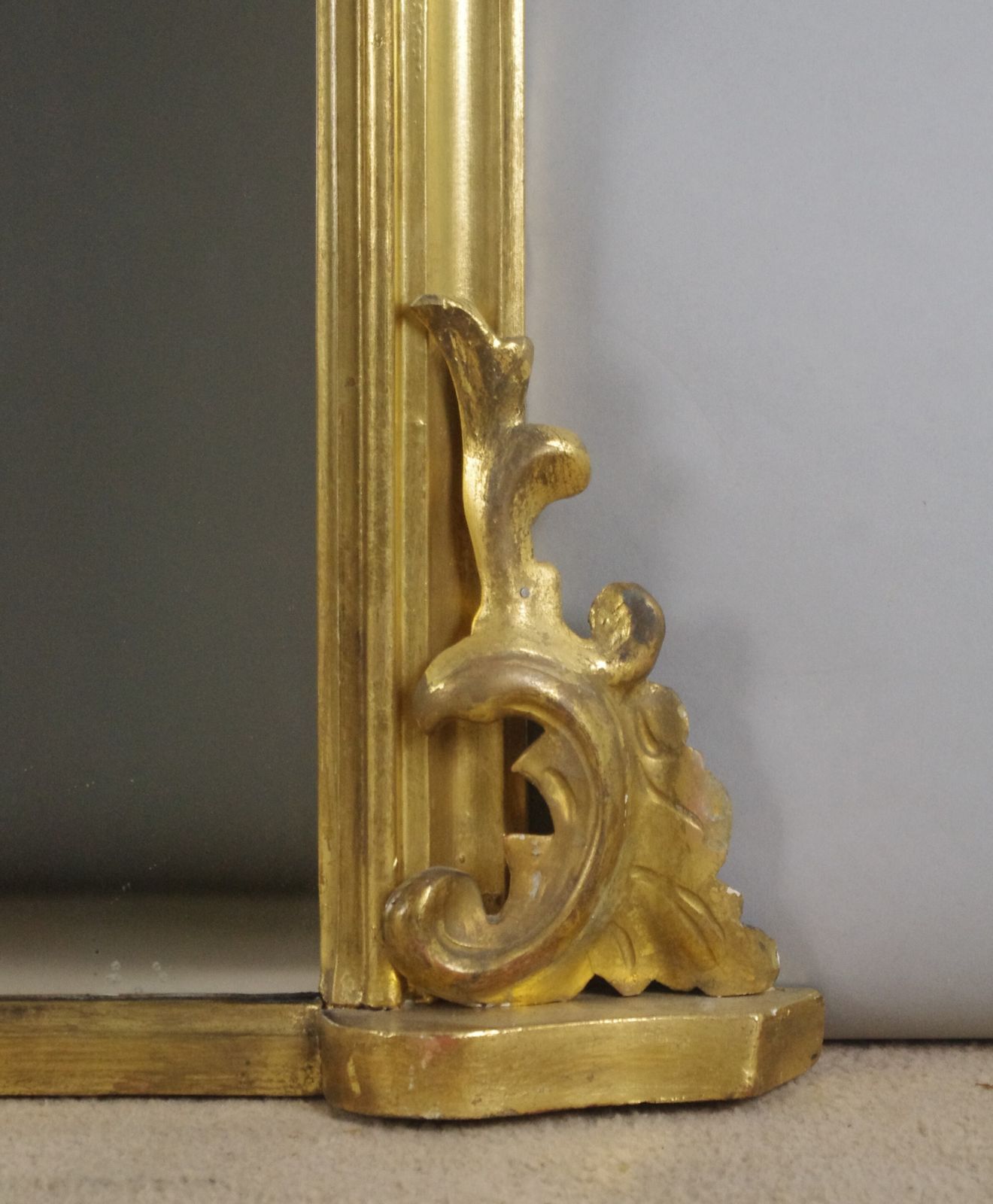 Victorian Gilt Wood Arch Top Overmantle Mirror photo 1450.0