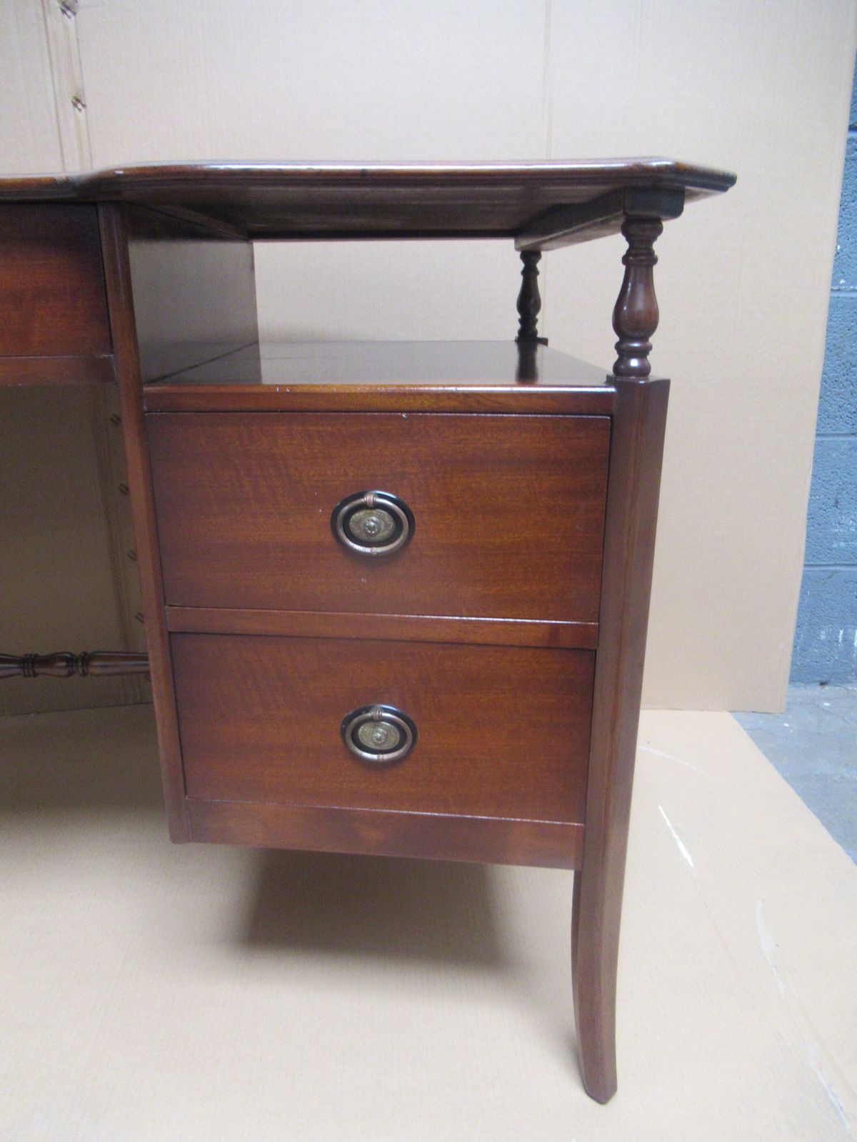Mahogany Knee Hole Desk, 1950s photo buy