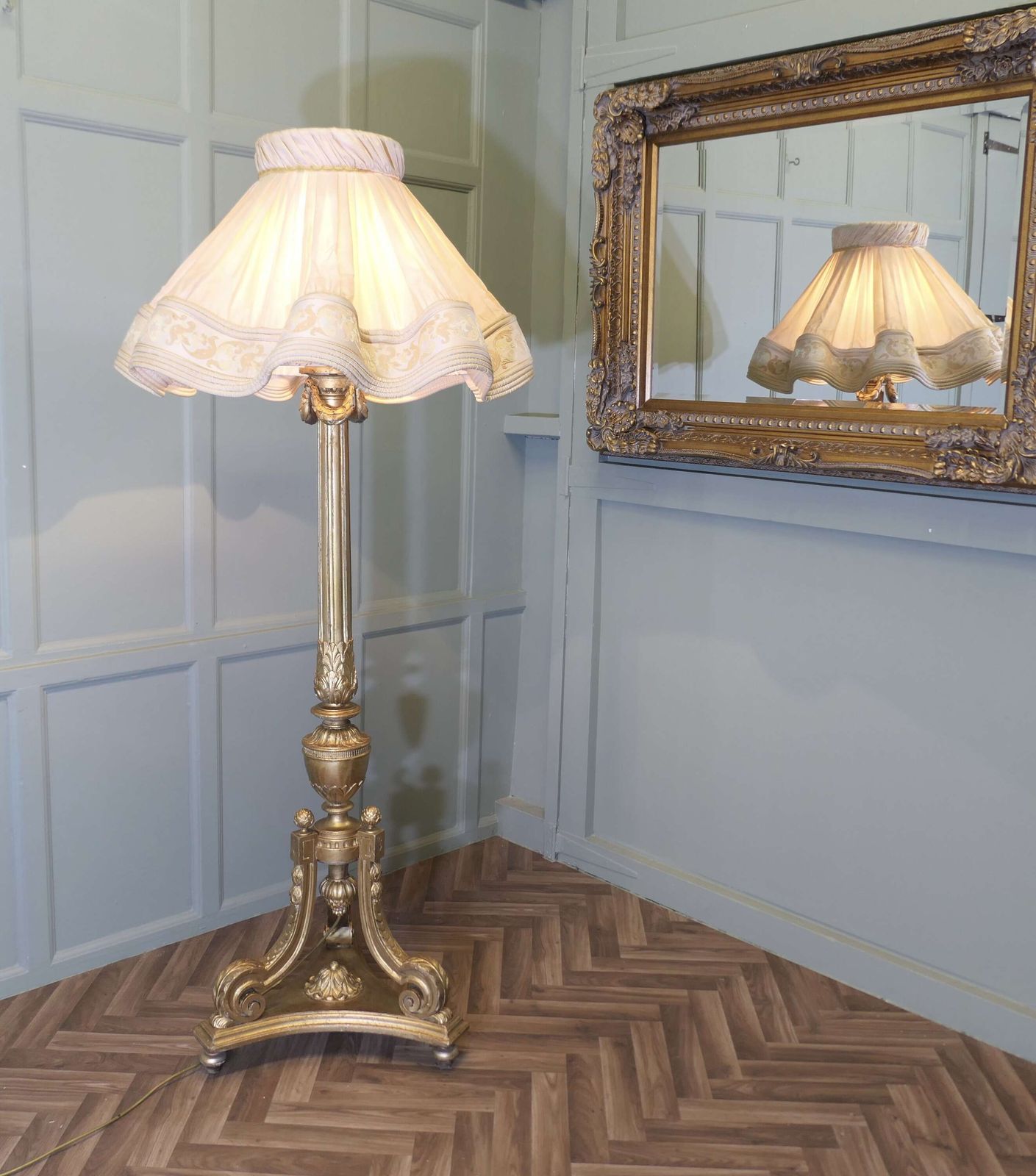 Carved French Boudoir Floor Lamp photo furniture