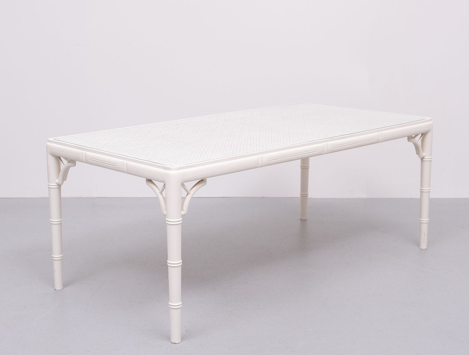 Faux Bamboo Chippendale Salontafel, Jaren 1970, Frankrijk