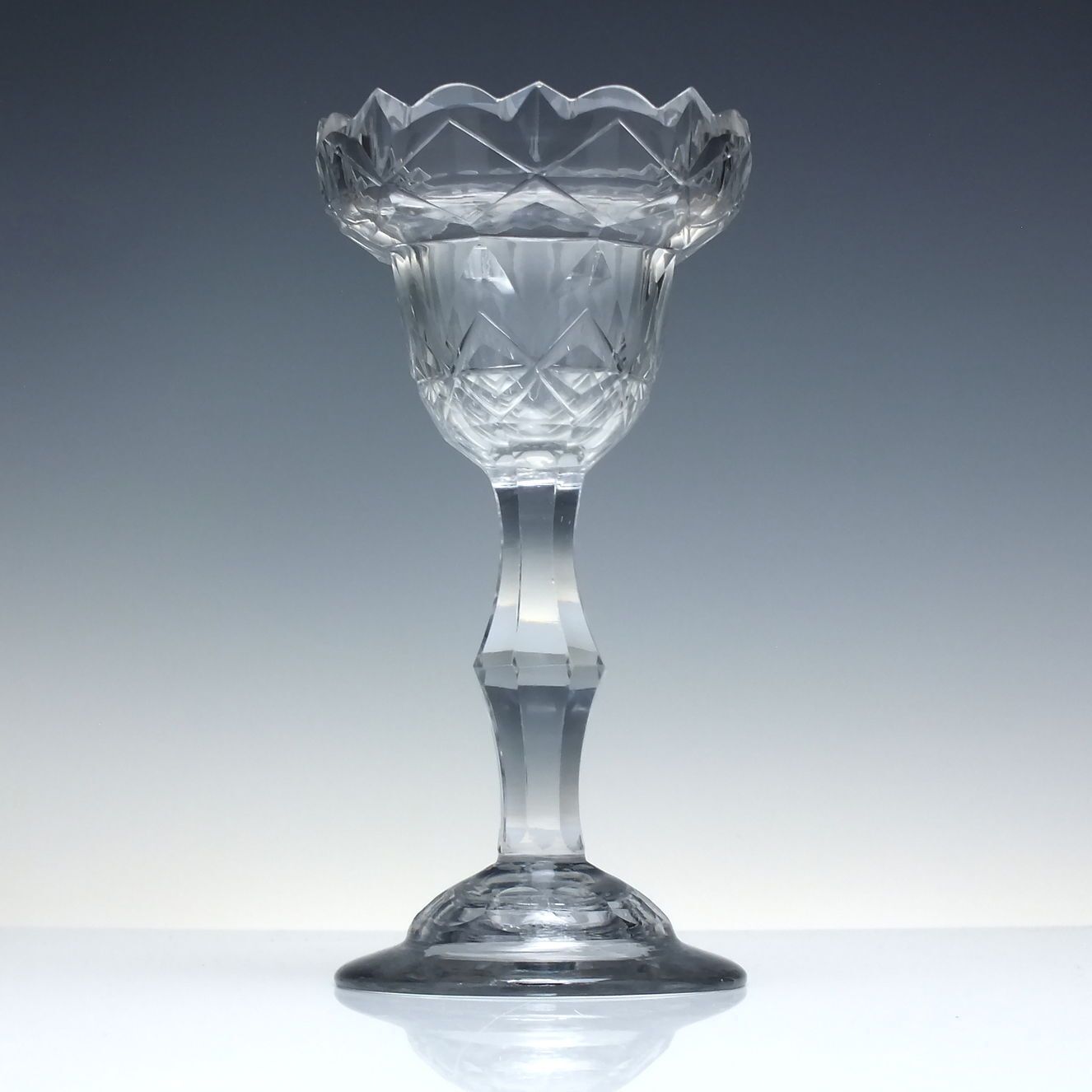 18th Century Georgian Anglo Irish Facet Cut Glass Sweetmeat C1780 photo Home Decor