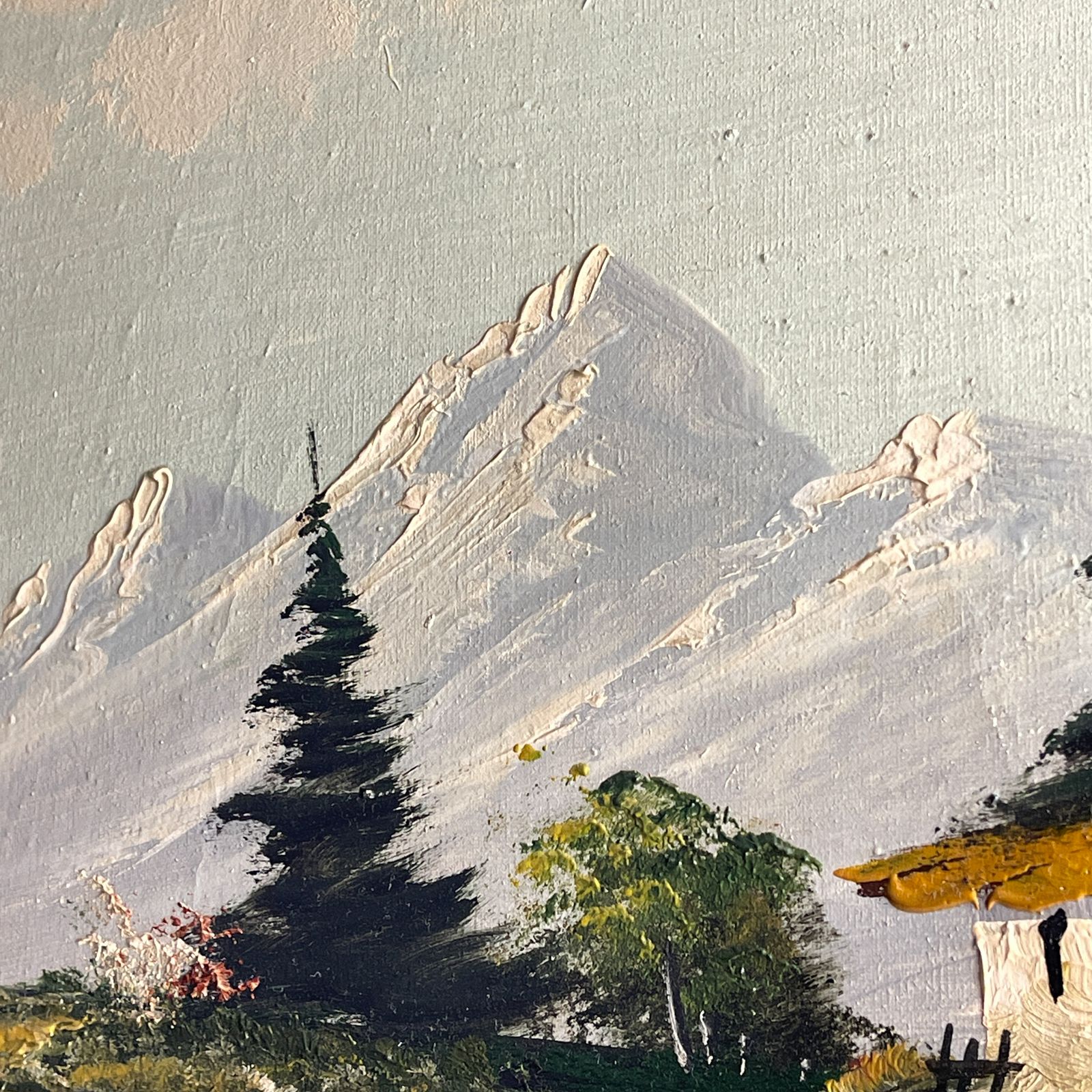 Original Large Landscape Oil Painting By G. Taverna (1814 1878), Signed, Swiss, The 19century photo vintage