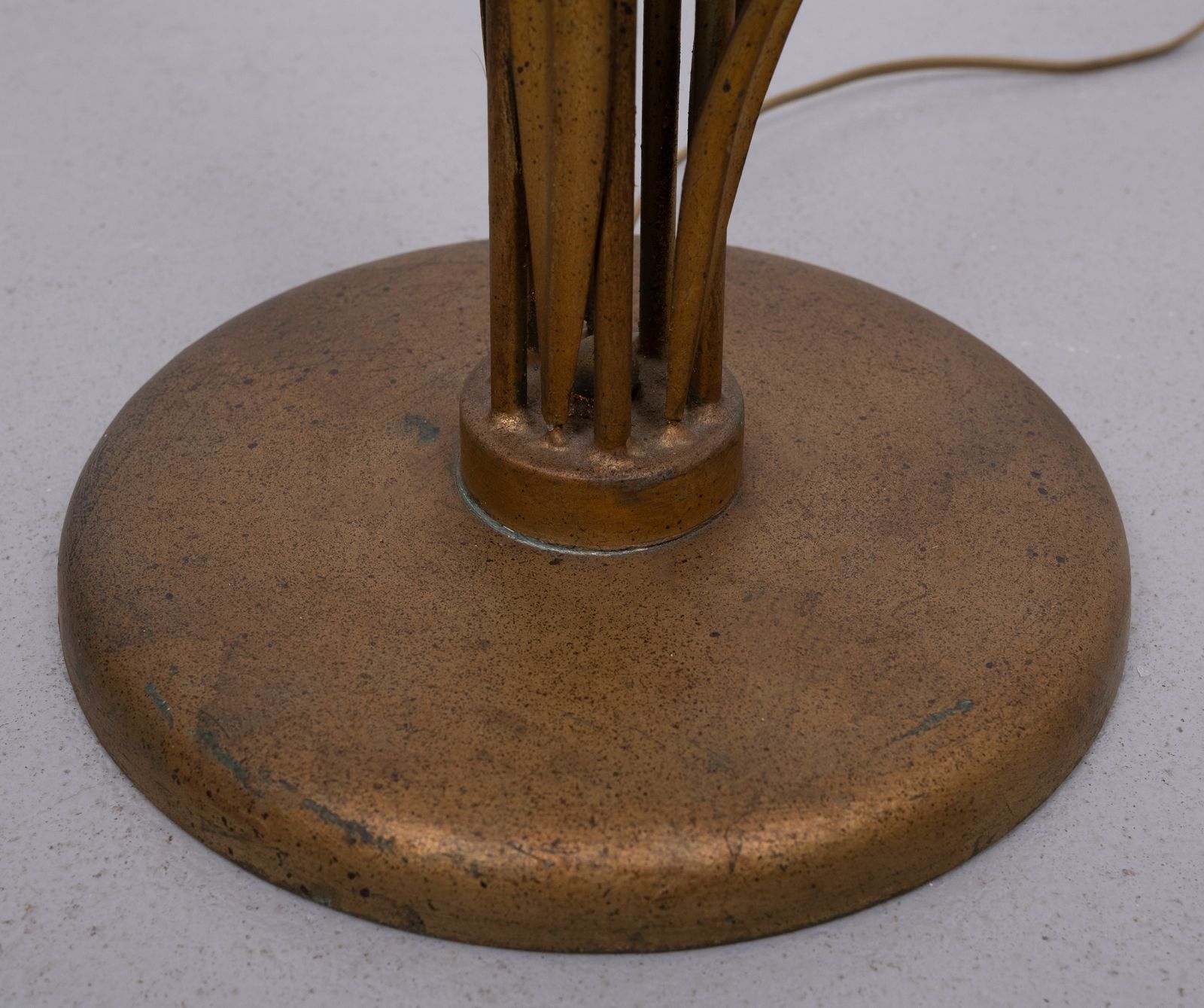 Hollywood Regency Gold Flower Shaped Floor Lamp 1980s photo for sale