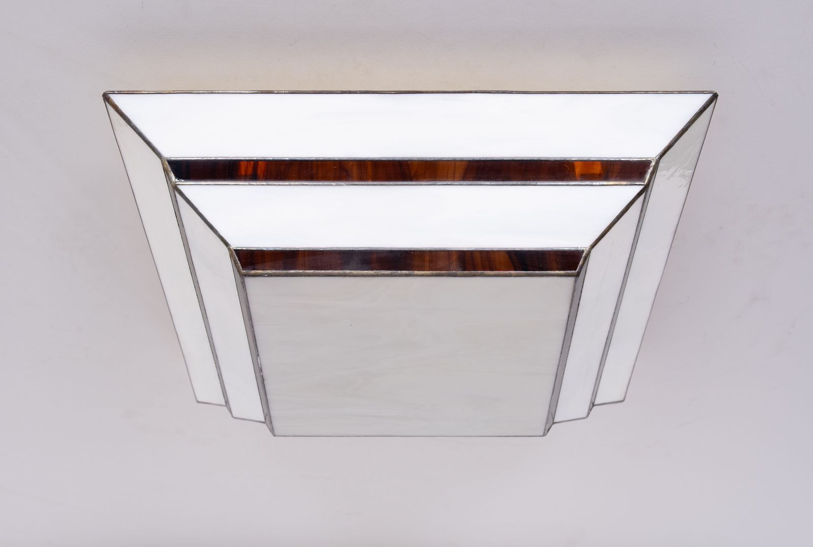Art Deco Style Mother Of Pearl Glass Plafonnière Rose Design photo furniture