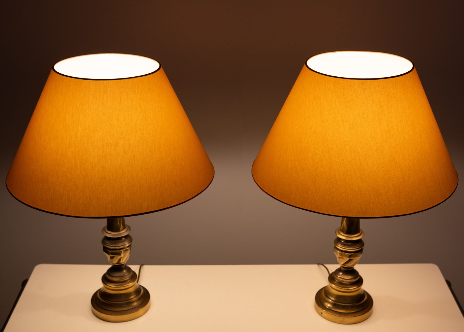 Hollywood Regency Classic Brass Table Lamps 1970s France photo 723.0