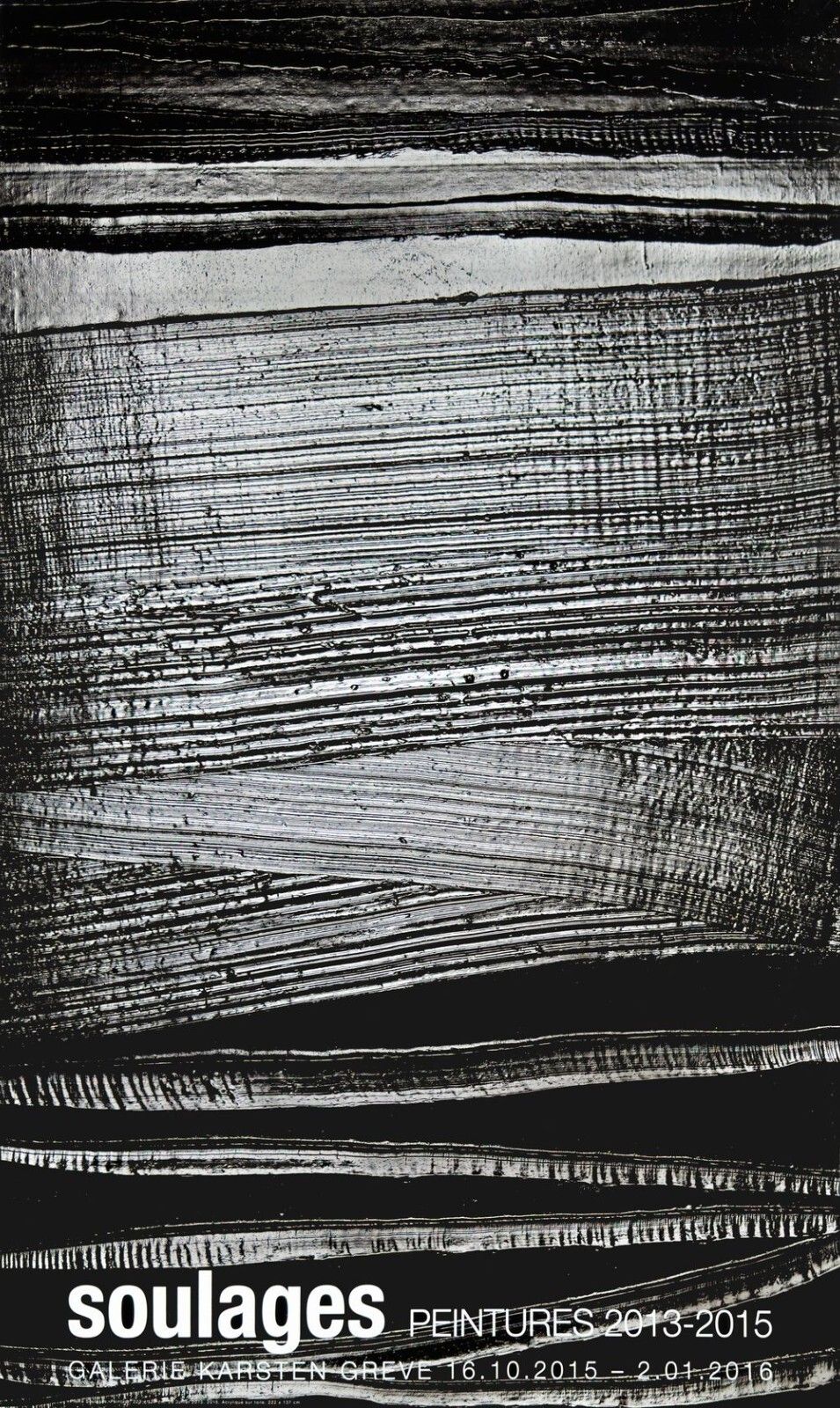 Pierre Soulages Exhibition Paintings 2013 2015 Poster Poster Print 97x60cm