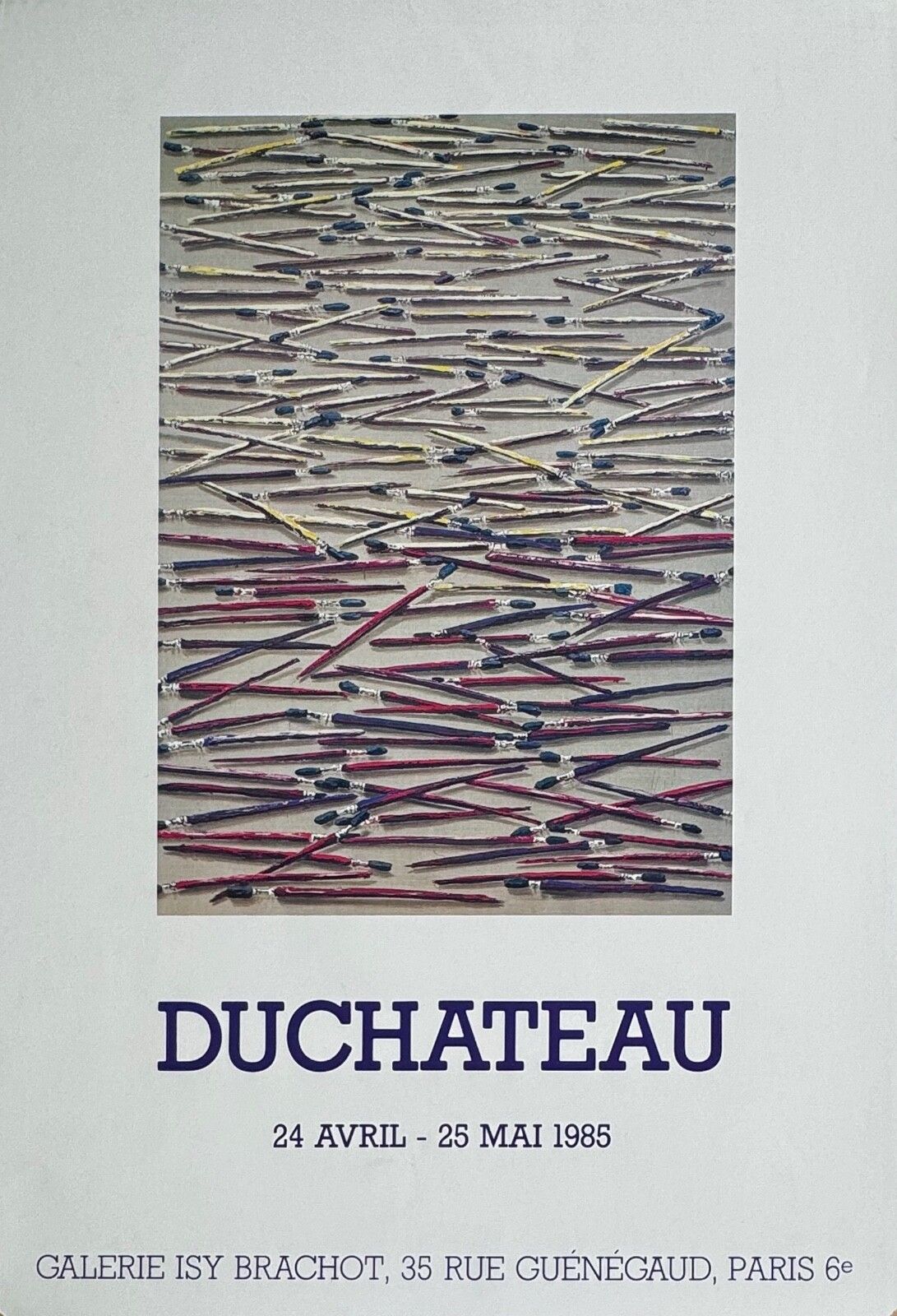 Hugo Duchateau Poster Poster Vintage Exhibition Galerie Isy Brachot 1985 Paris