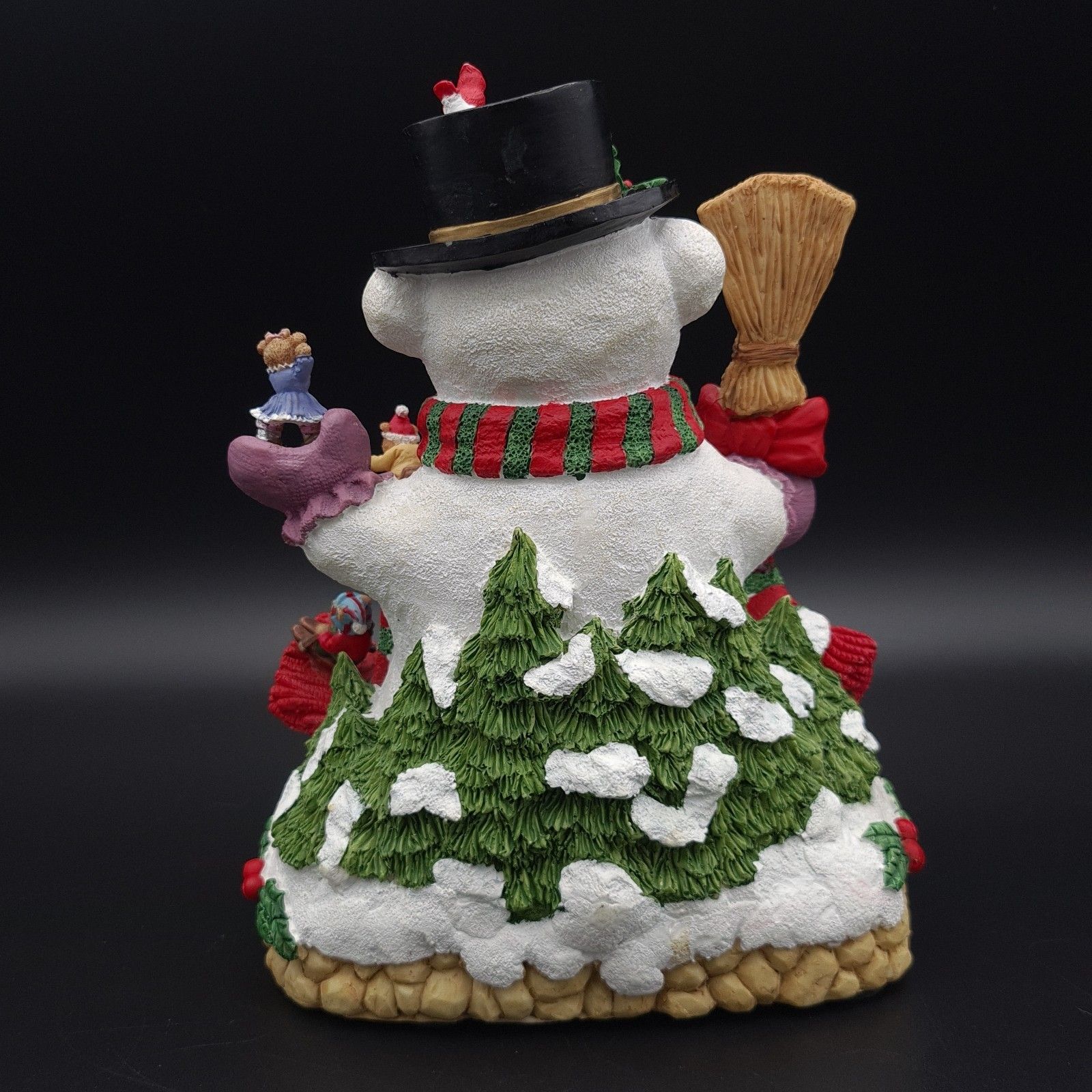 Light Up Christmas Music Box Teddy Bear Snowman & Bears Playing To Xmas Song photo vinterior